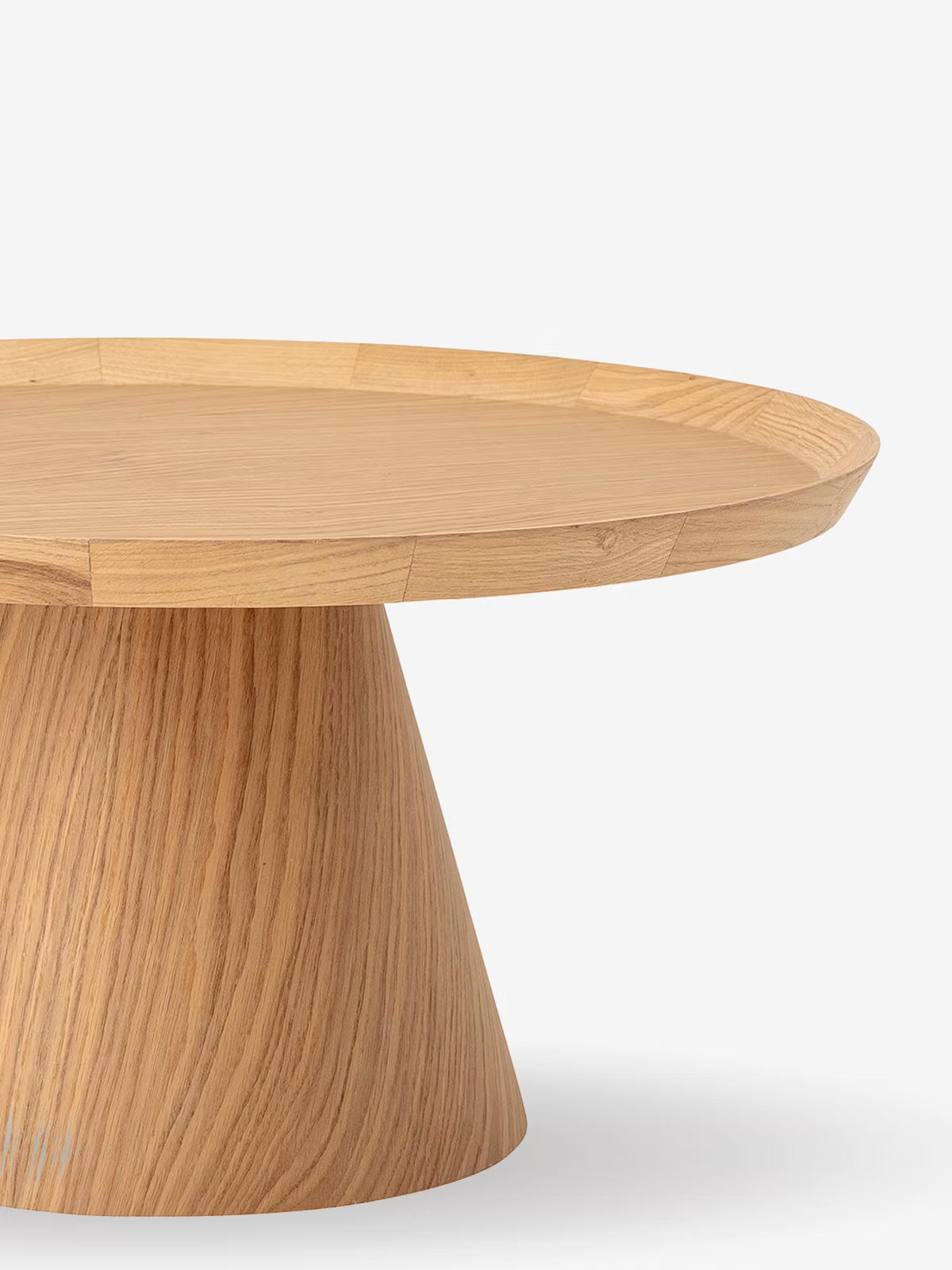 Luana niedriger runder Couchtisch aus FSC®-Natur-Eiche - Ø74 cm