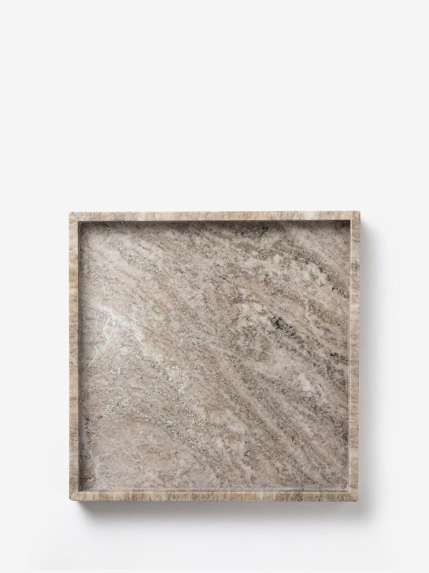 Majsa bandeja cuadrada 35x35 de mármol marrón elegante con diseño nórdico