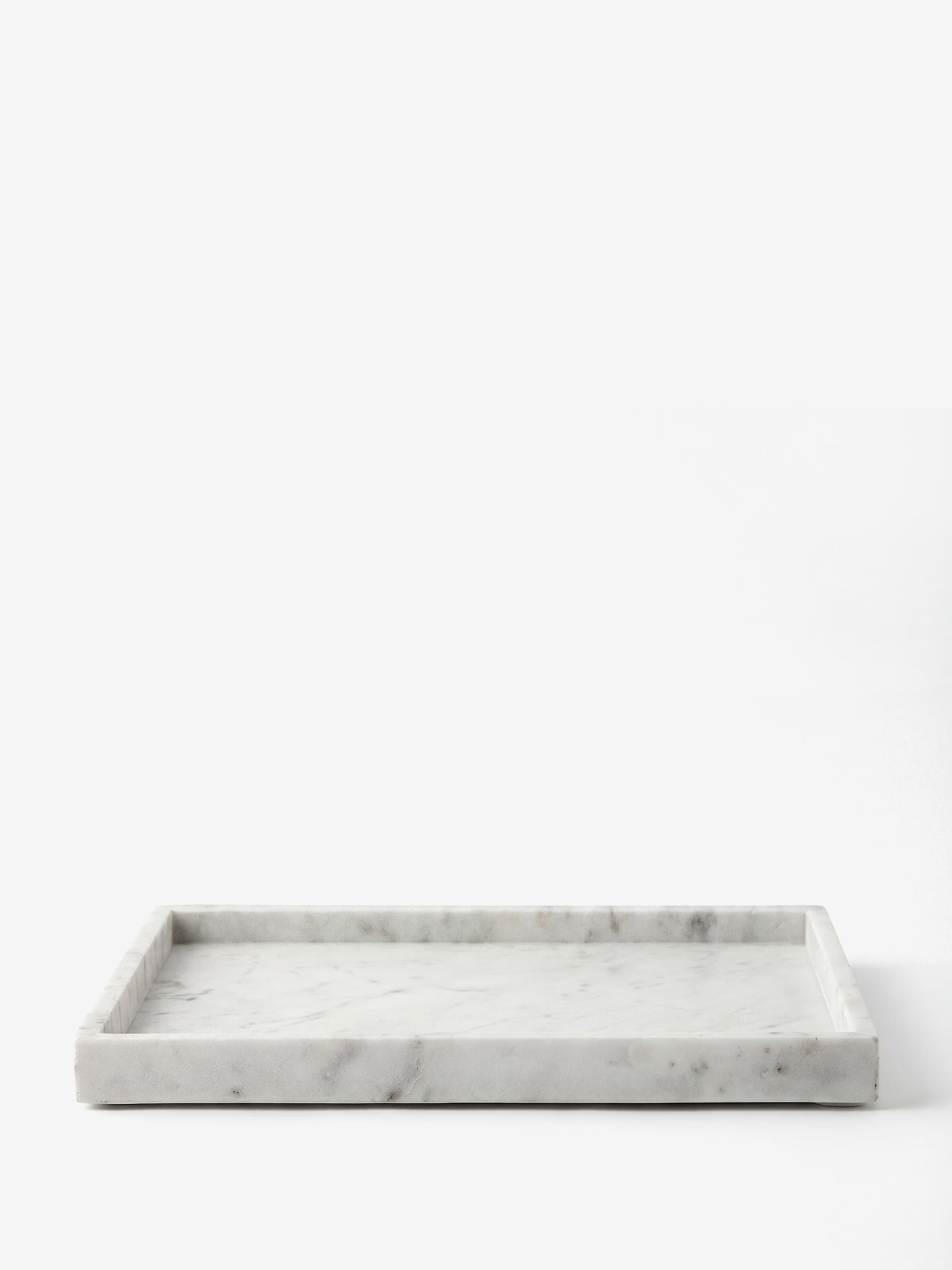 Majsa vassoio quadrato in marmo bianco elegante 35x35 cm