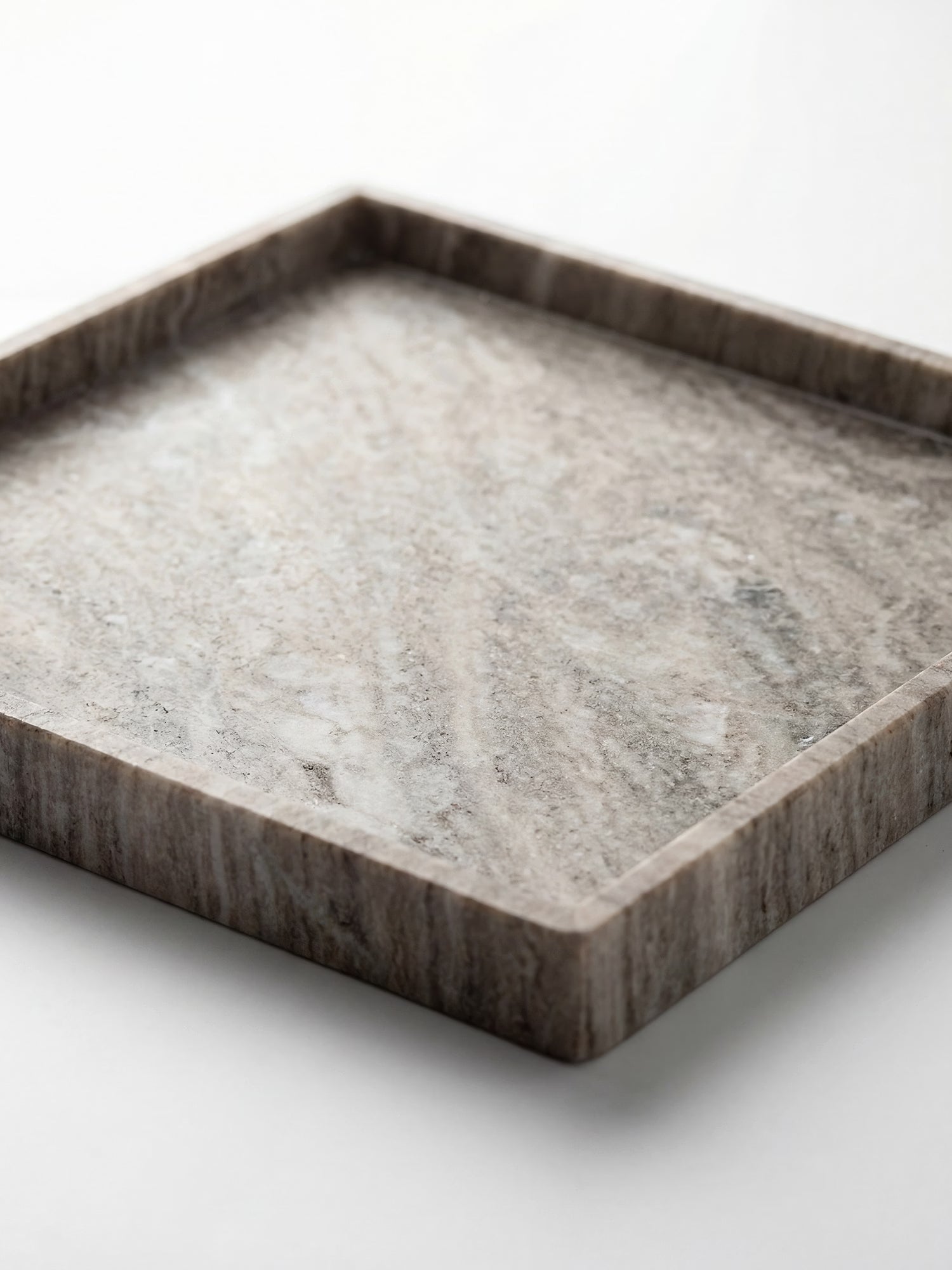 Majsa bandeja cuadrada 35x35 de mármol marrón elegante con diseño nórdico