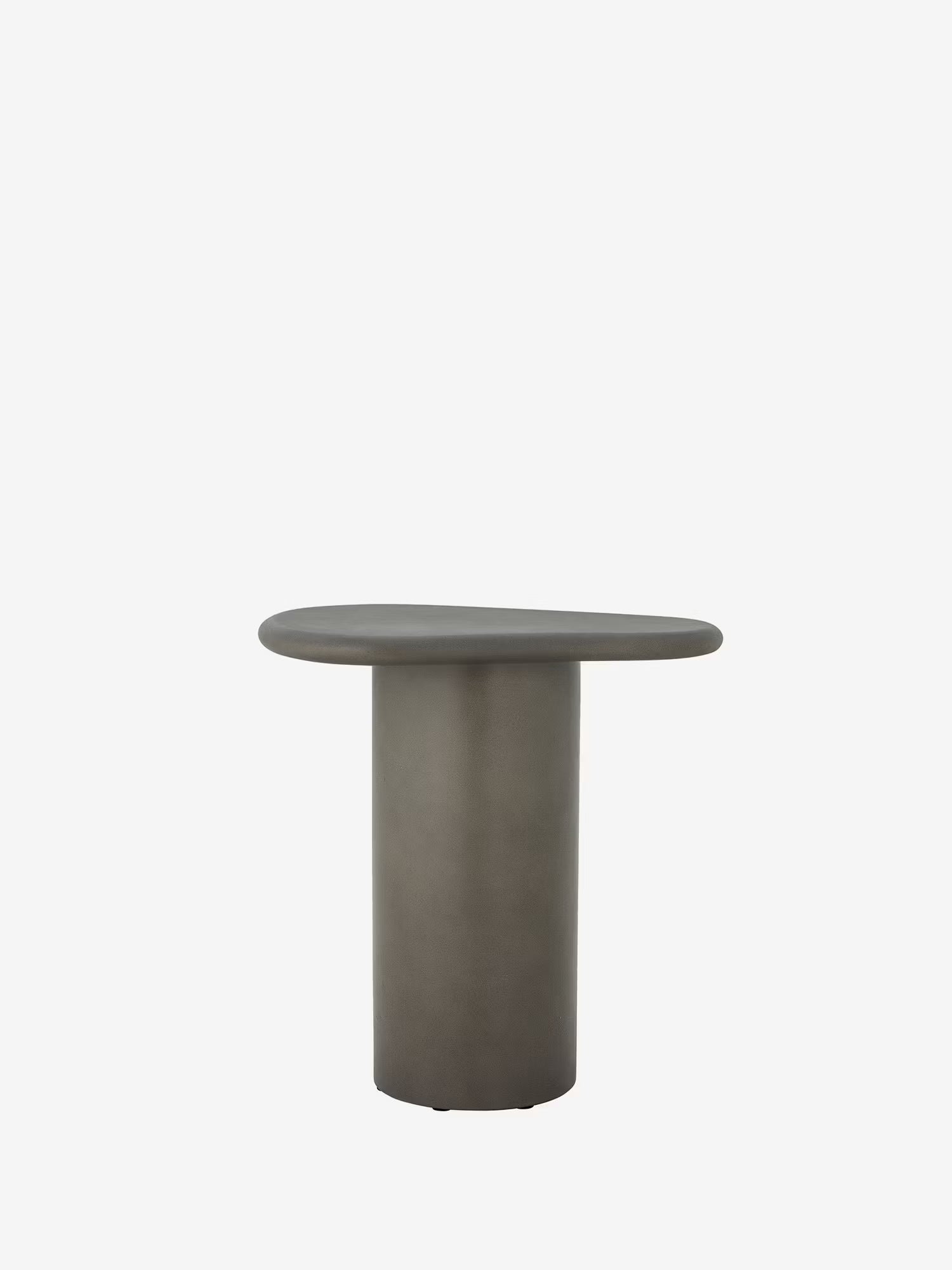Marcery Outdoor-Beistelltisch für den Außenbereich aus grauem Faserzement 50×35 cm