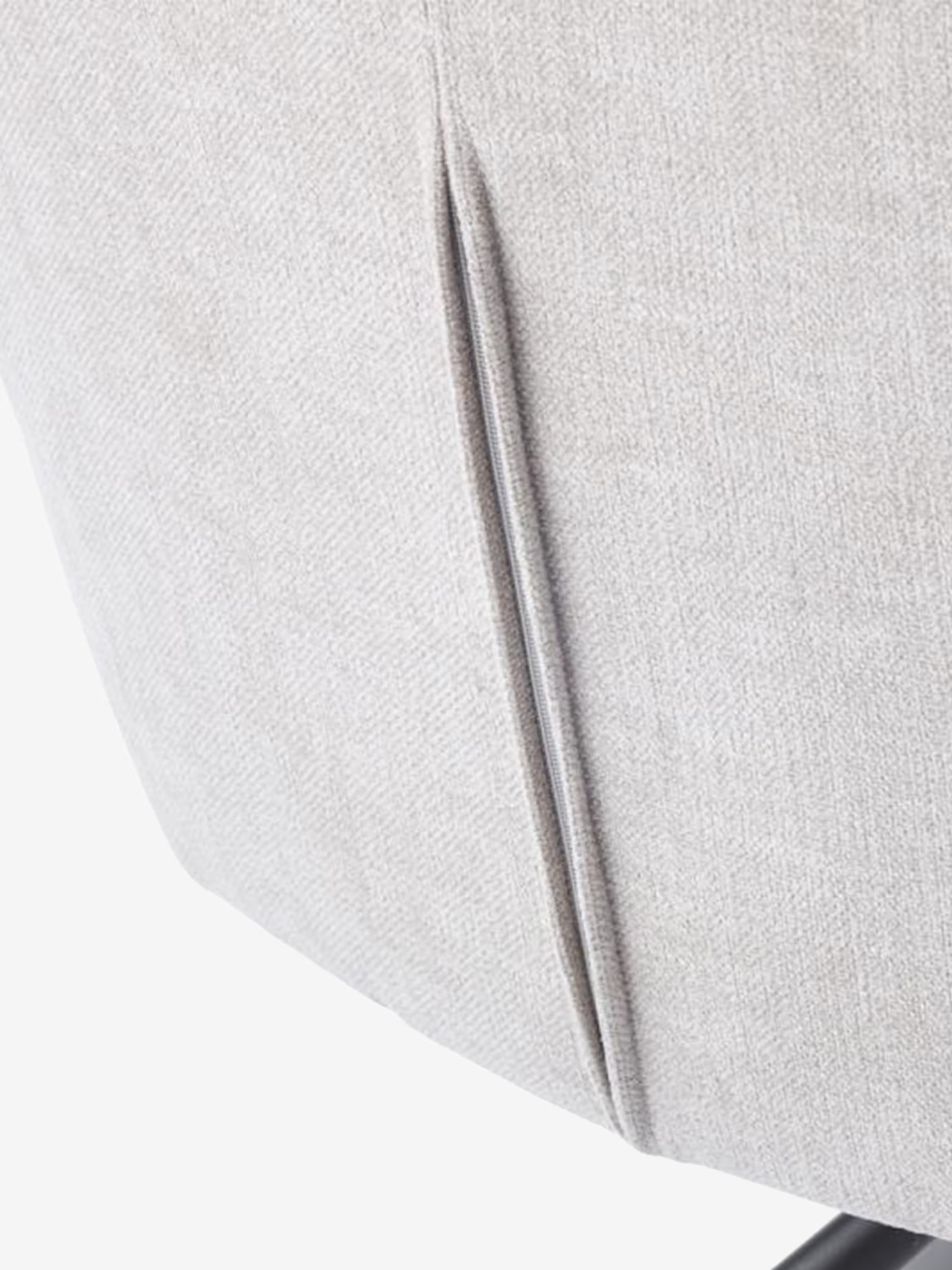 Marilla Chaise pivotante rembourrée en tissu - dossier matelassé et base en métal noir