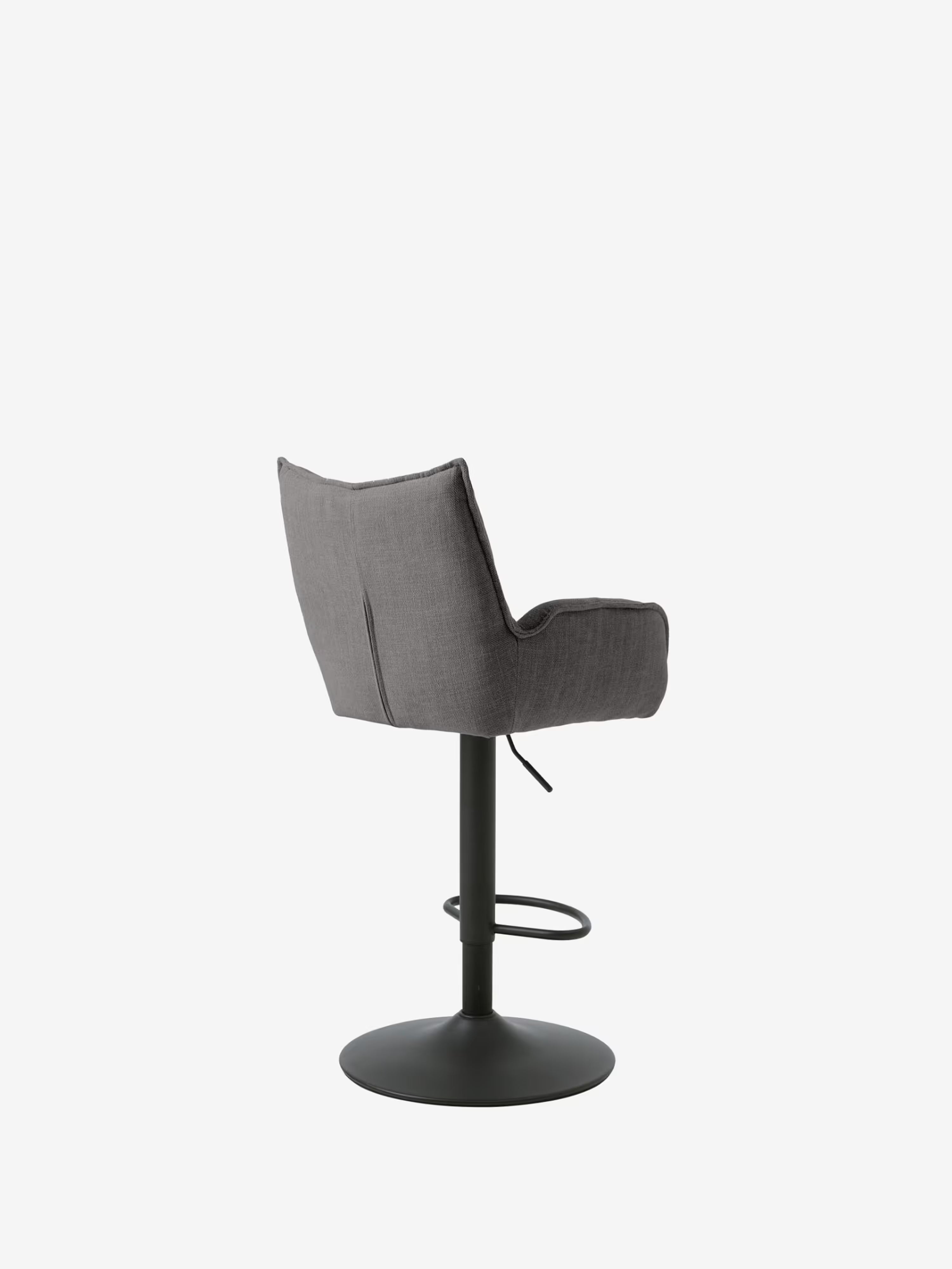 Marilla Tabouret de bar réglable en hauteur et pivotant - tissu certifié et base en métal