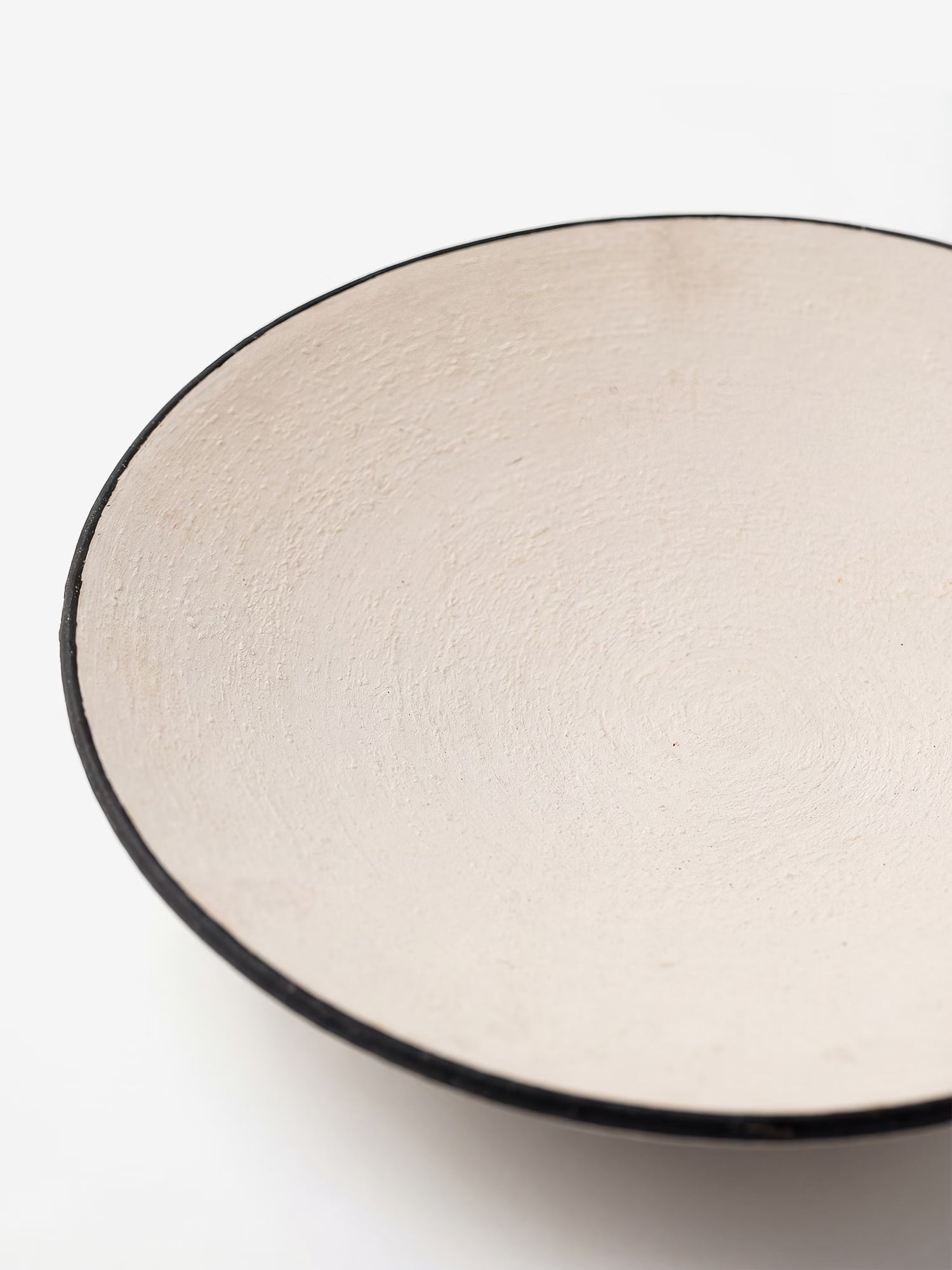 Mayotte présentoir décoratif en grès blanc et noir Ø26 cm
