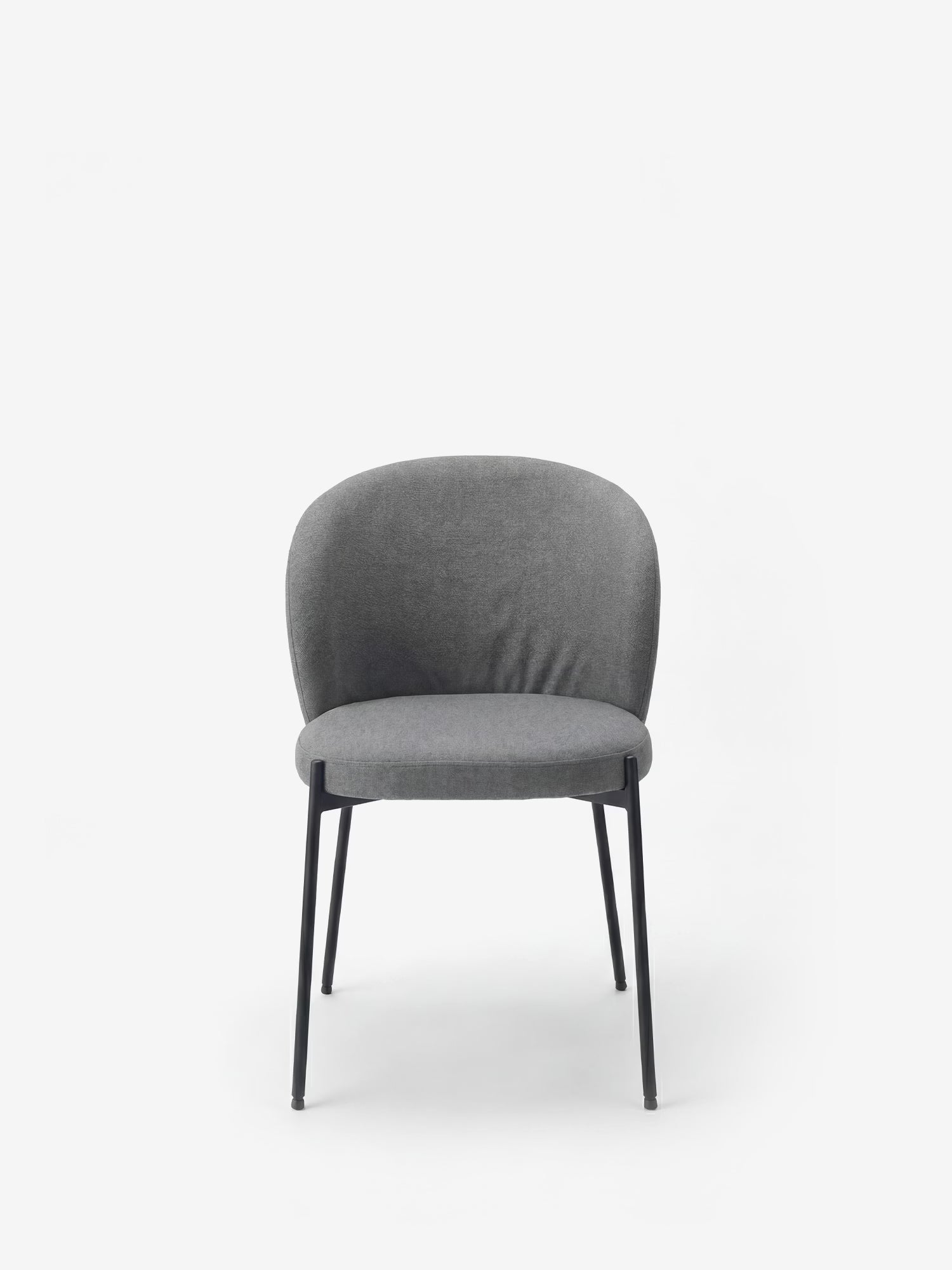 Meggie Chaise rembourrée avec travail canné en tissu et pieds en métal