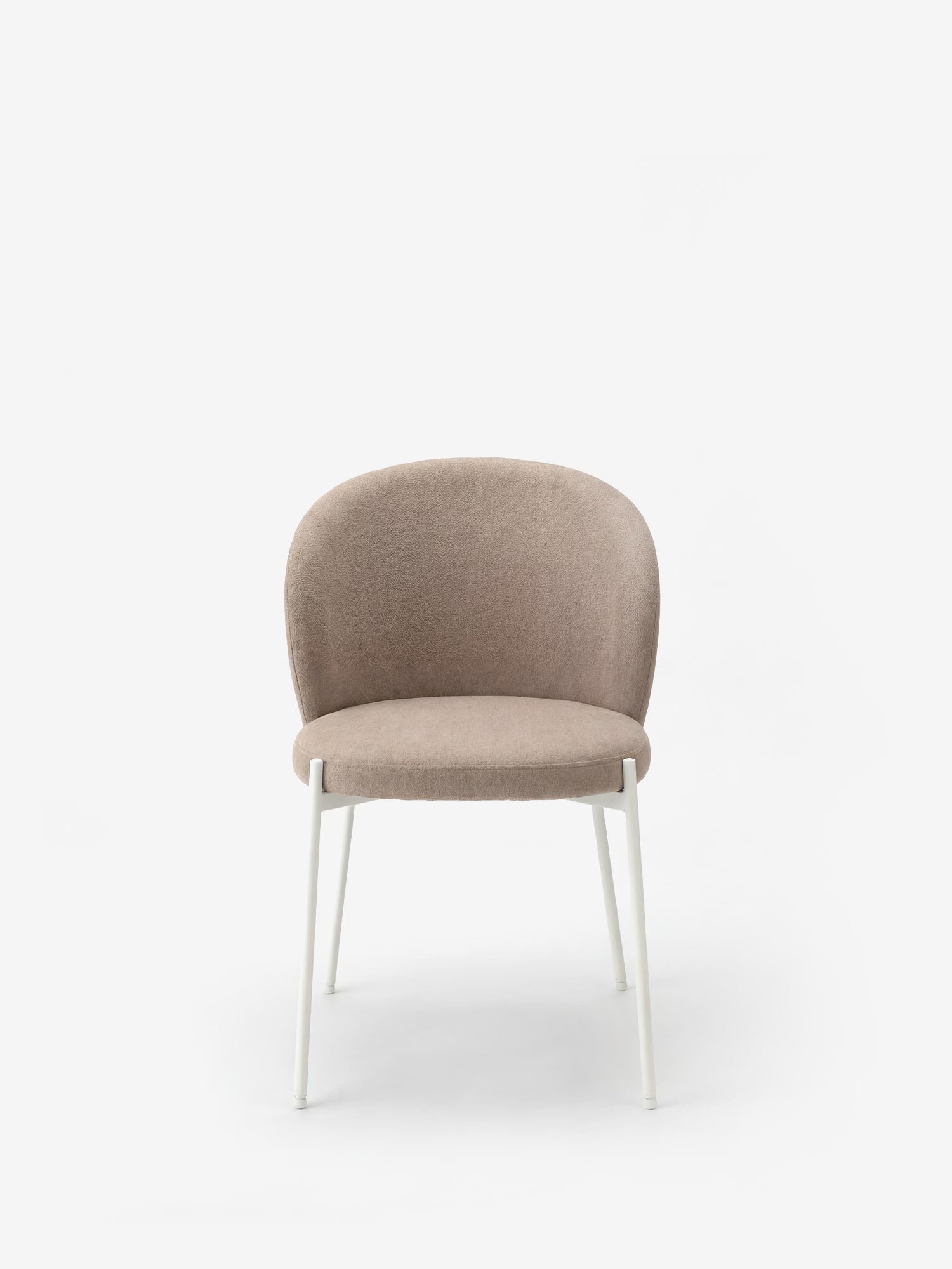 Meggie Chaise rembourrée avec travail canné en tissu et pieds en métal