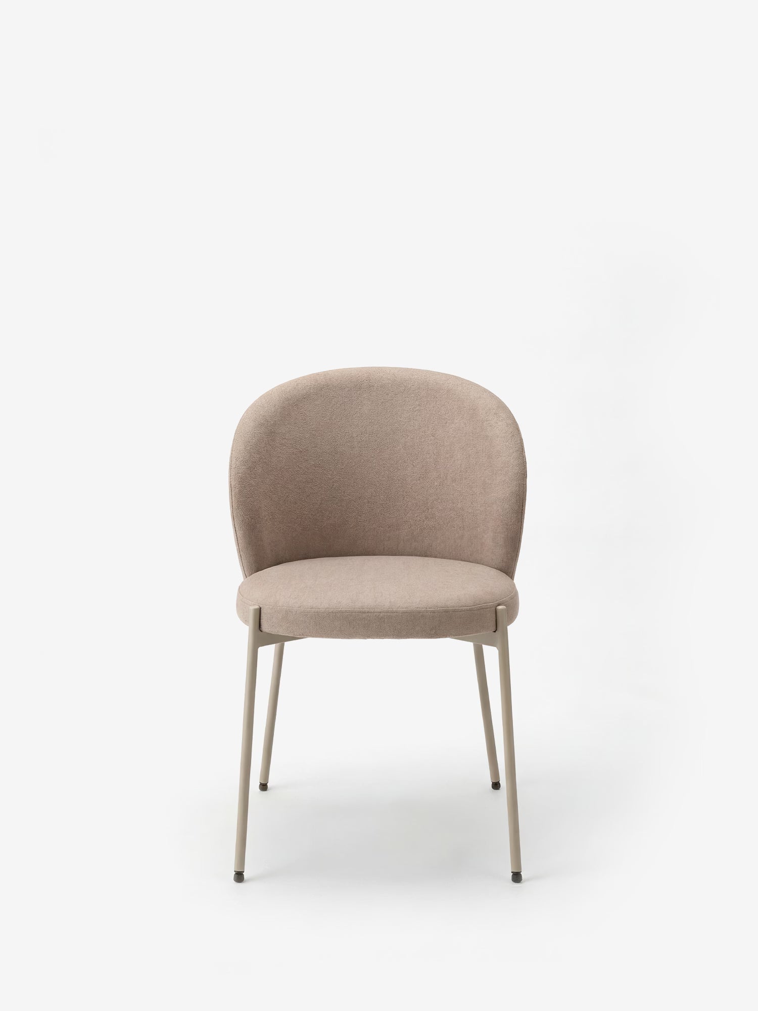 Meggie Chaise rembourrée avec travail canné en tissu et pieds en métal