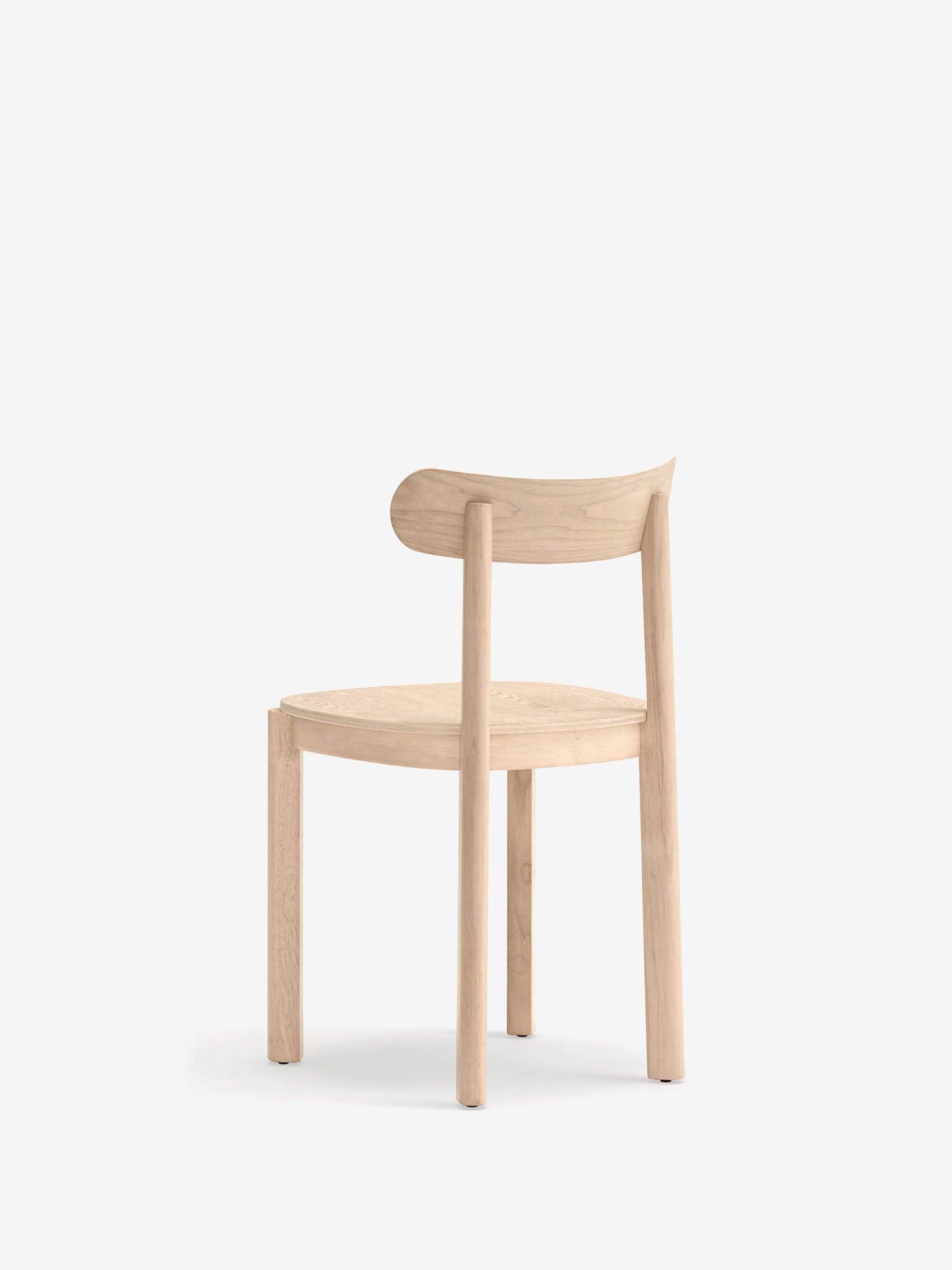 Nara Chaise en frêne et structure en bois massif finition naturelle ou noire