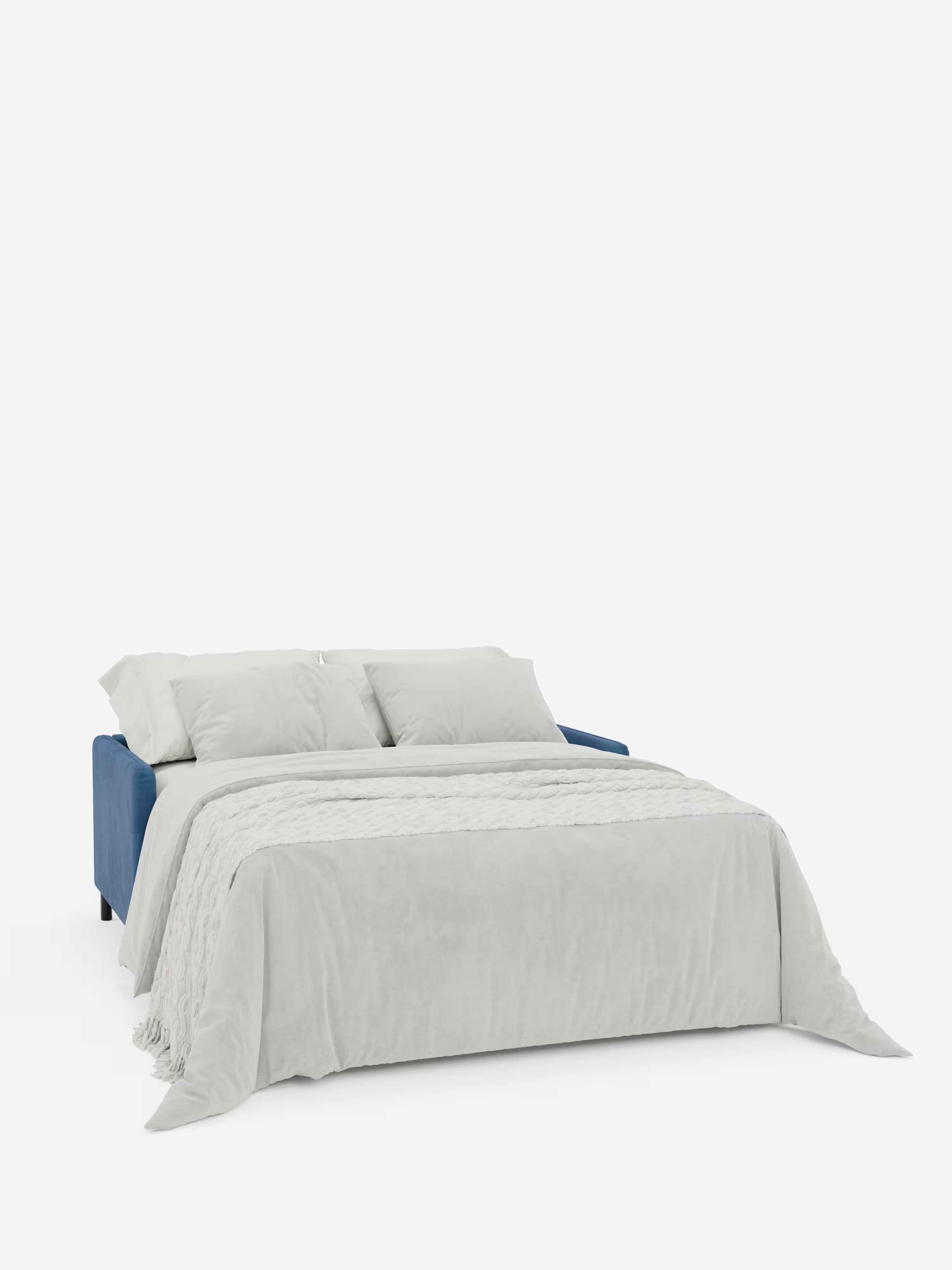 Narciso divano letto 2 e 3 posti materasso alto 18 cm - bicolore cuoio - panna in microfibra e ciniglia impermeabile