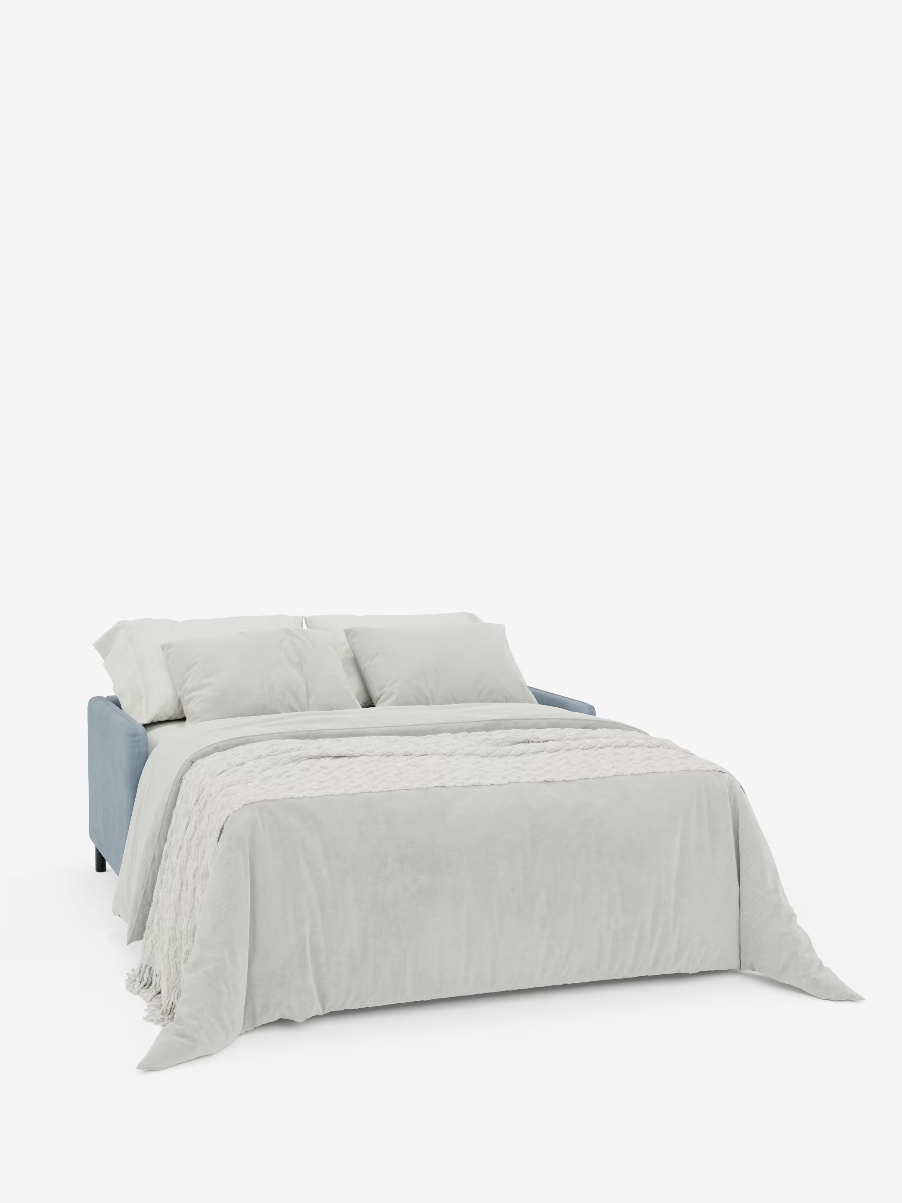 Narciso divano letto 2 e 3 posti materasso alto 18 cm - bicolore cuoio - panna in microfibra e ciniglia impermeabile