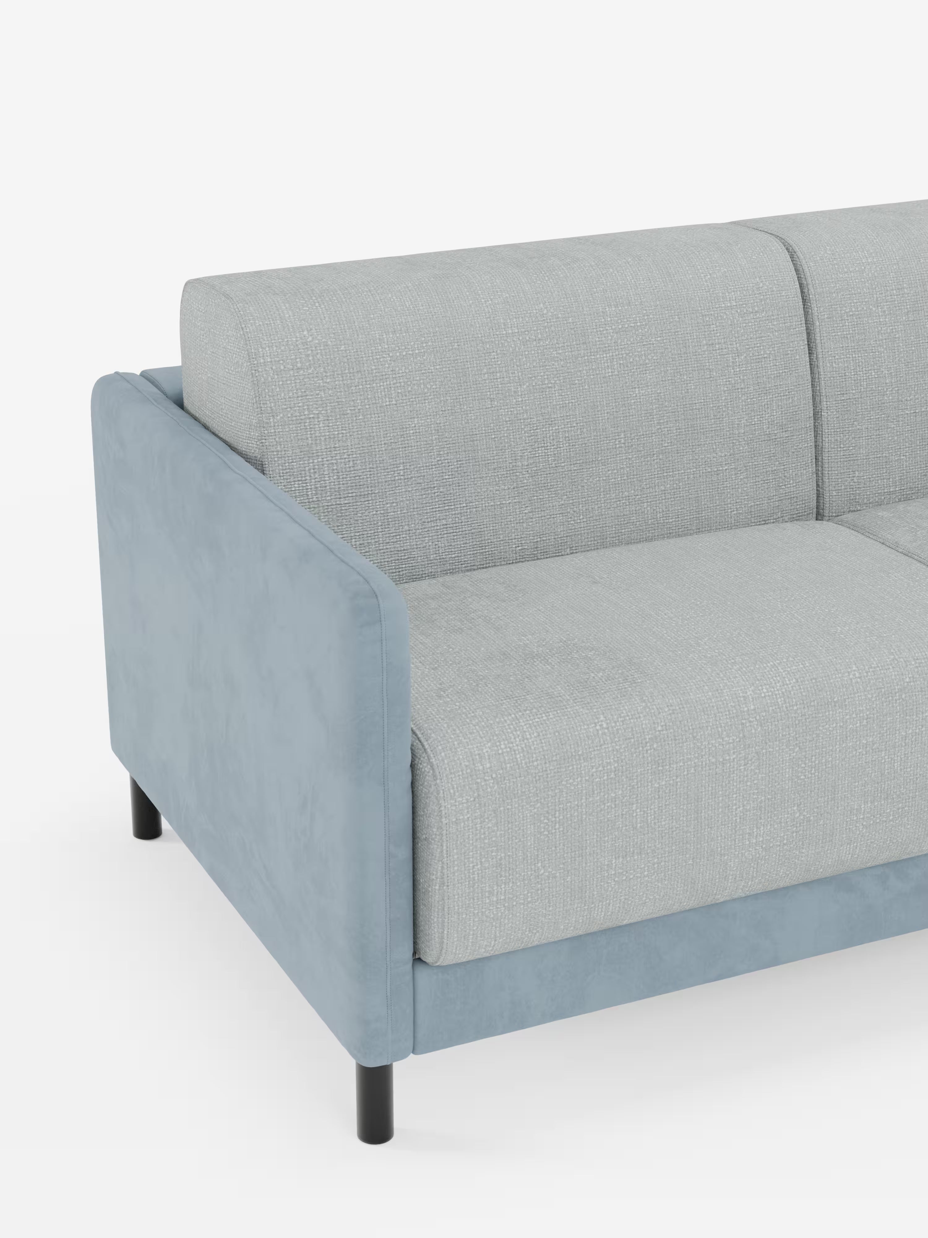 Narciso divano letto 2 e 3 posti materasso alto 18 cm - bicolore cuoio - panna in microfibra e ciniglia impermeabile