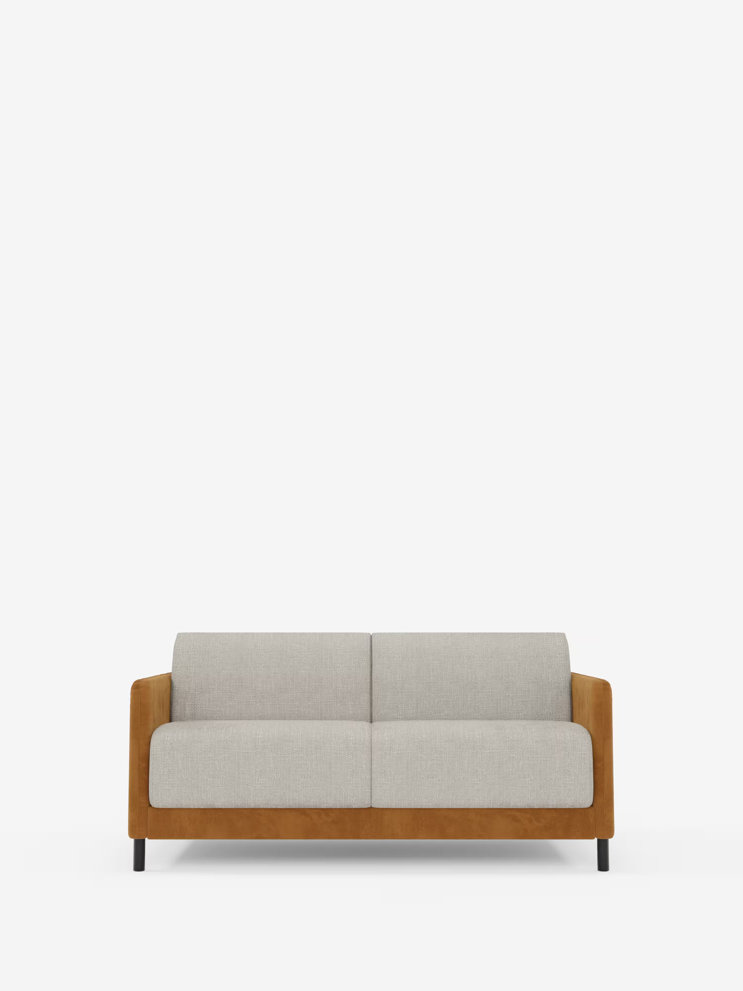 Narciso divano letto 2 e 3 posti materasso alto 18 cm - bicolore cuoio - panna in microfibra e ciniglia impermeabile