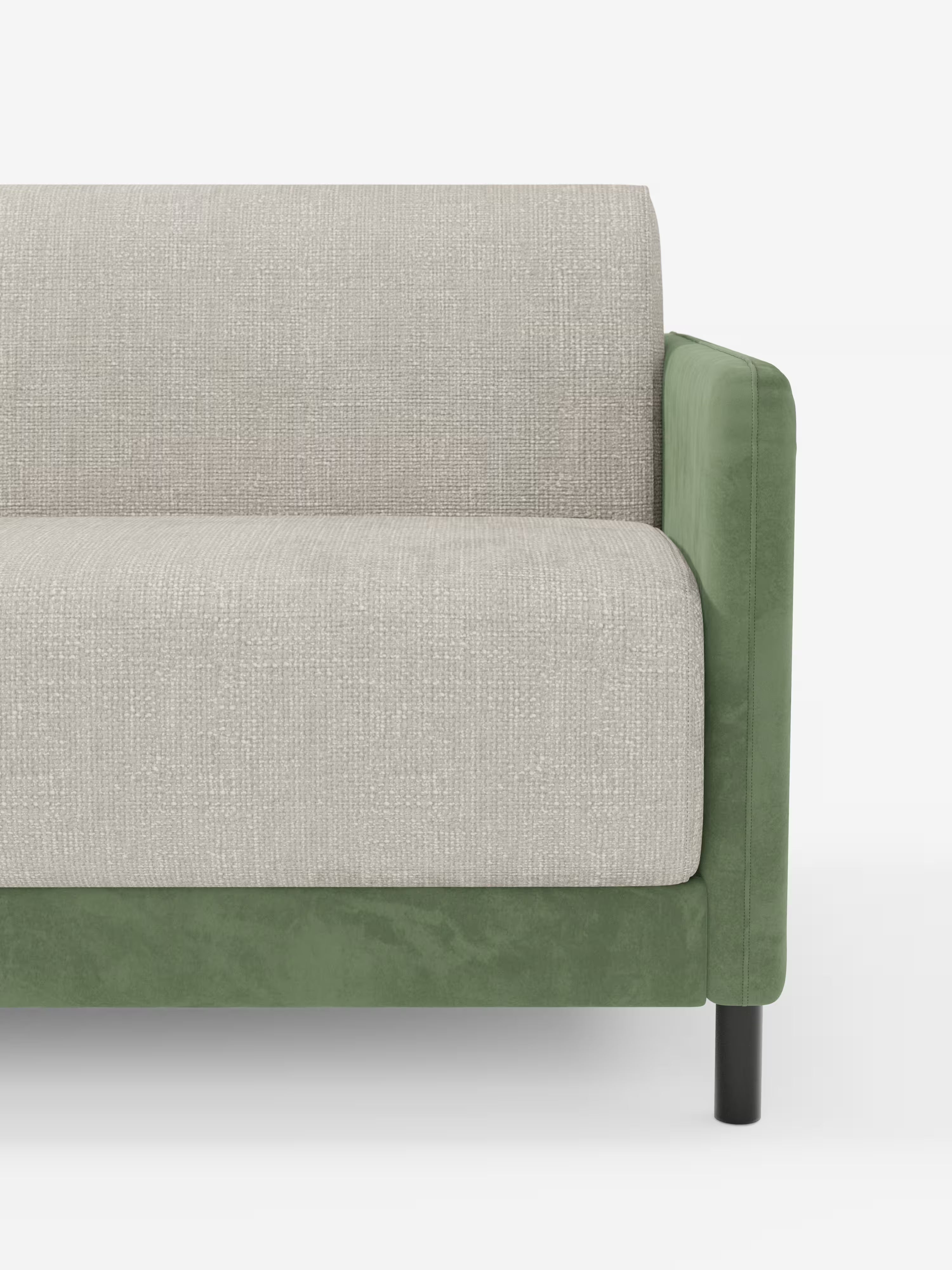 Narciso divano letto 2 e 3 posti materasso alto 18 cm - bicolore cuoio - panna in microfibra e ciniglia impermeabile
