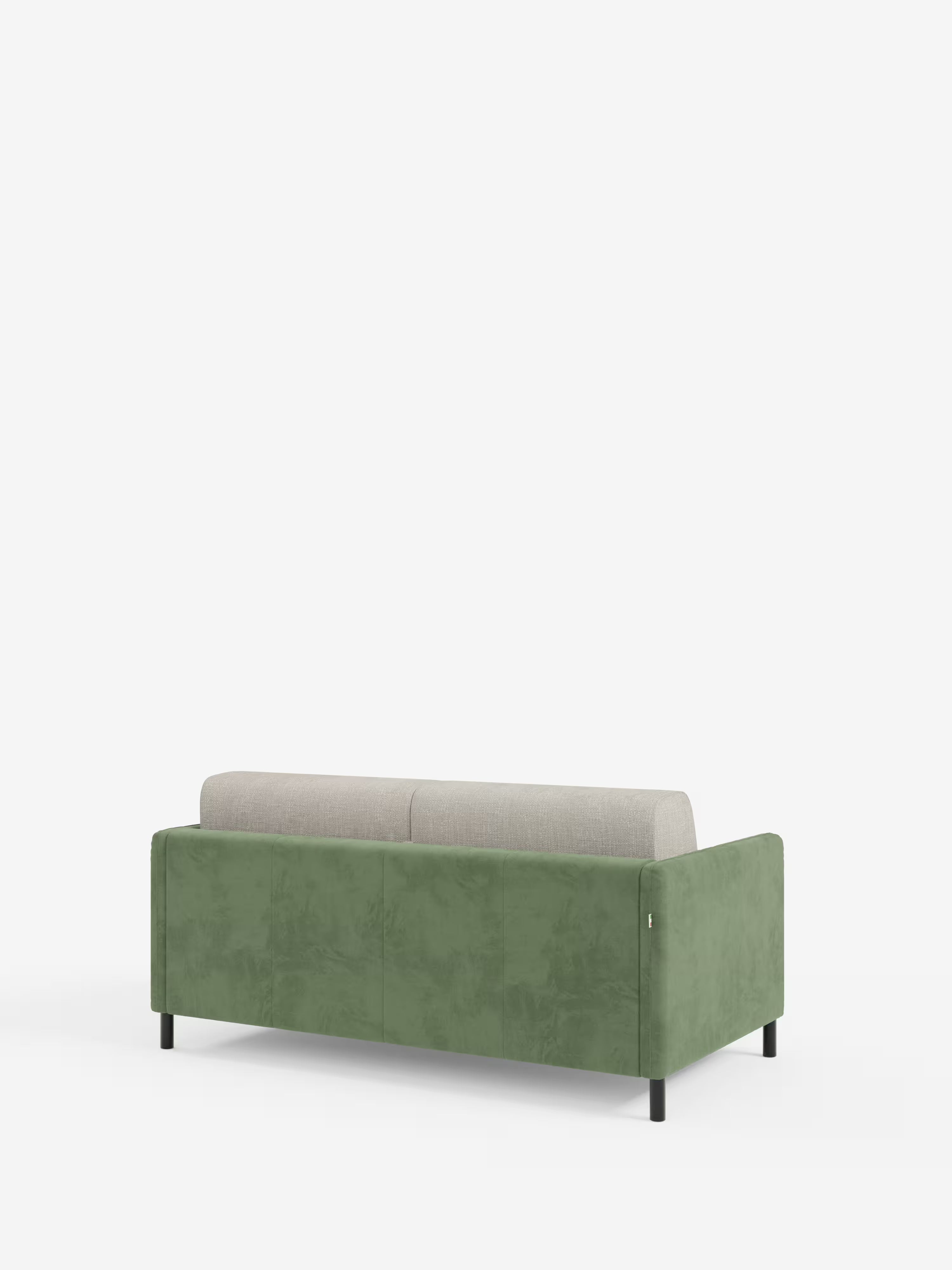 Narciso divano letto 2 e 3 posti materasso alto 18 cm - bicolore cuoio - panna in microfibra e ciniglia impermeabile