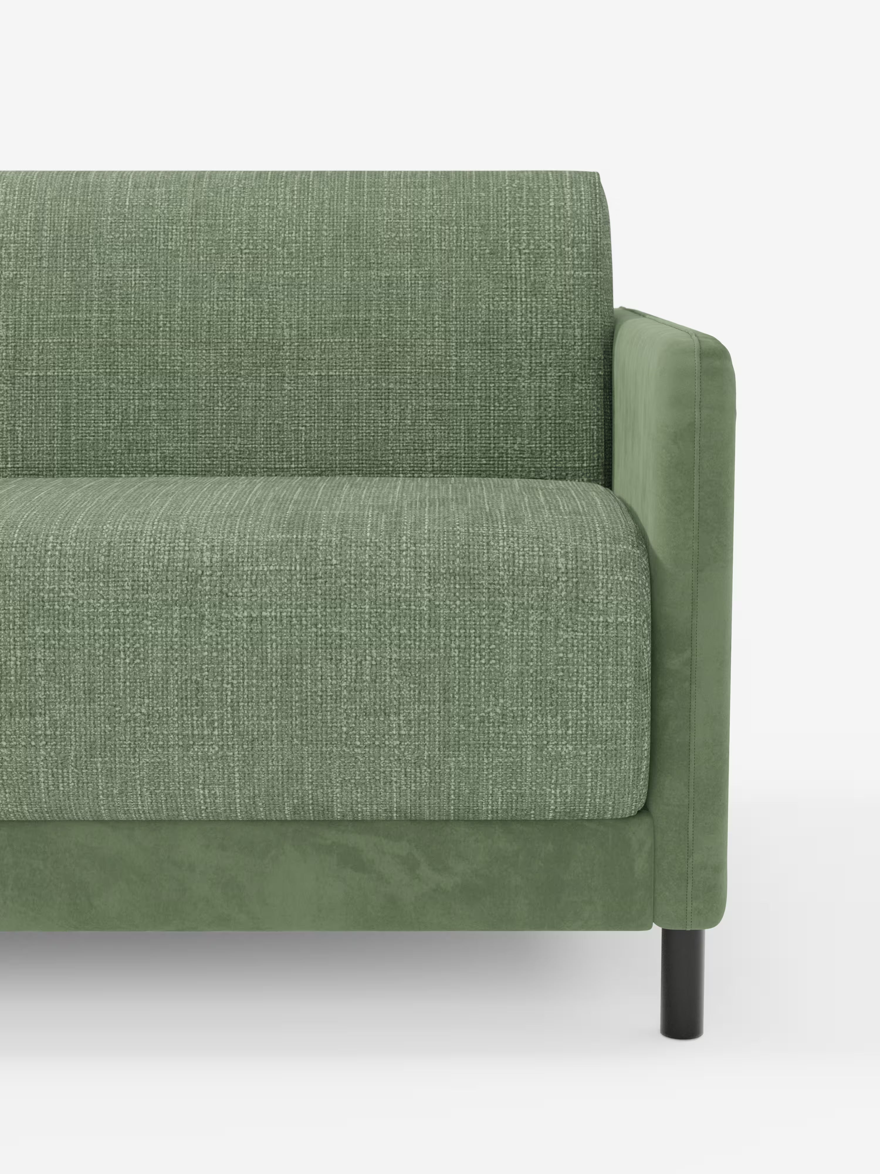 Narciso divano letto 2 e 3 posti materasso alto 18 cm - bicolore cuoio - panna in microfibra e ciniglia impermeabile