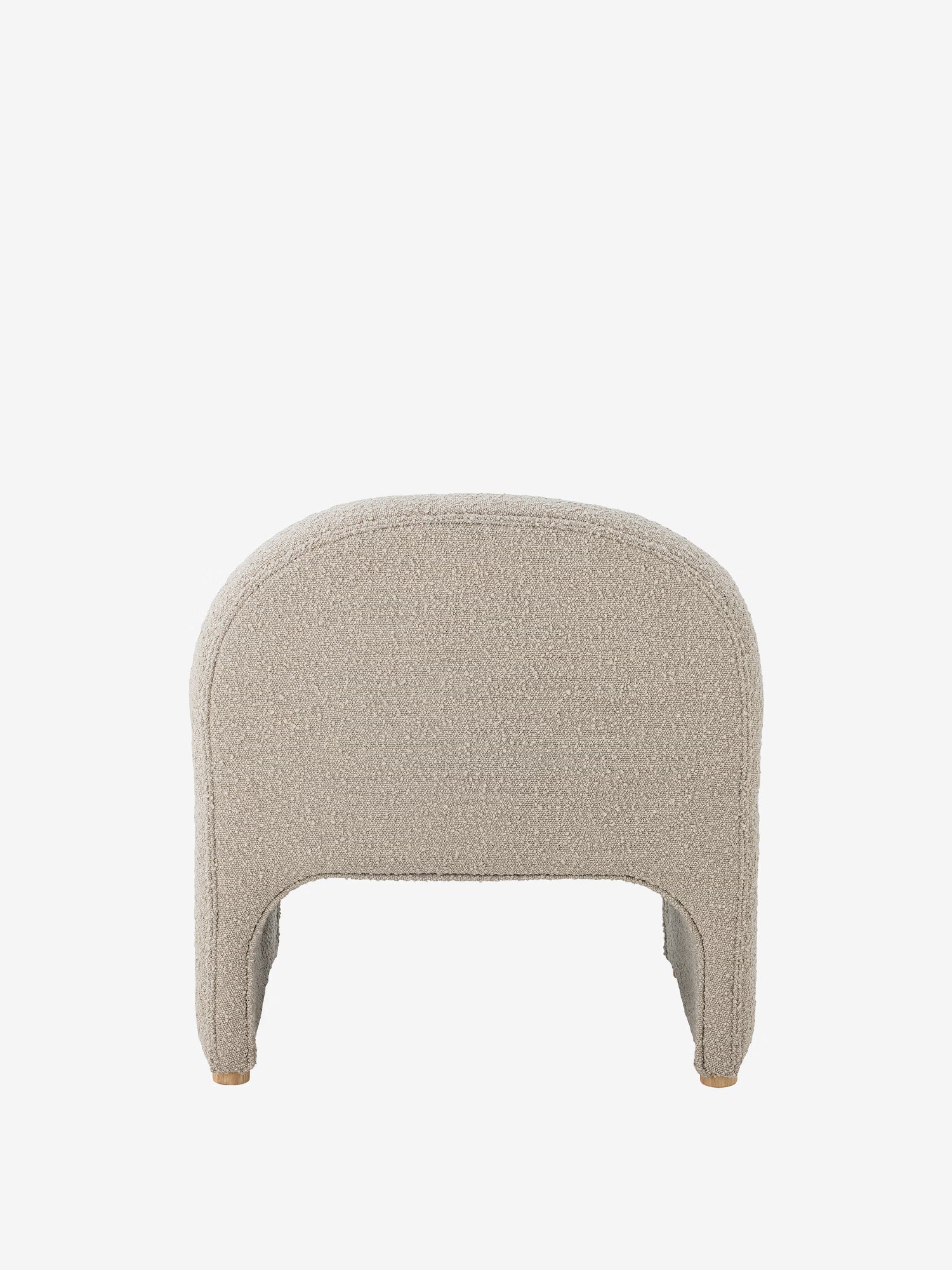 Neel Poltroncina lounge in tessuto bouclé color Naturale bianco sporco - struttura in legno FSC®