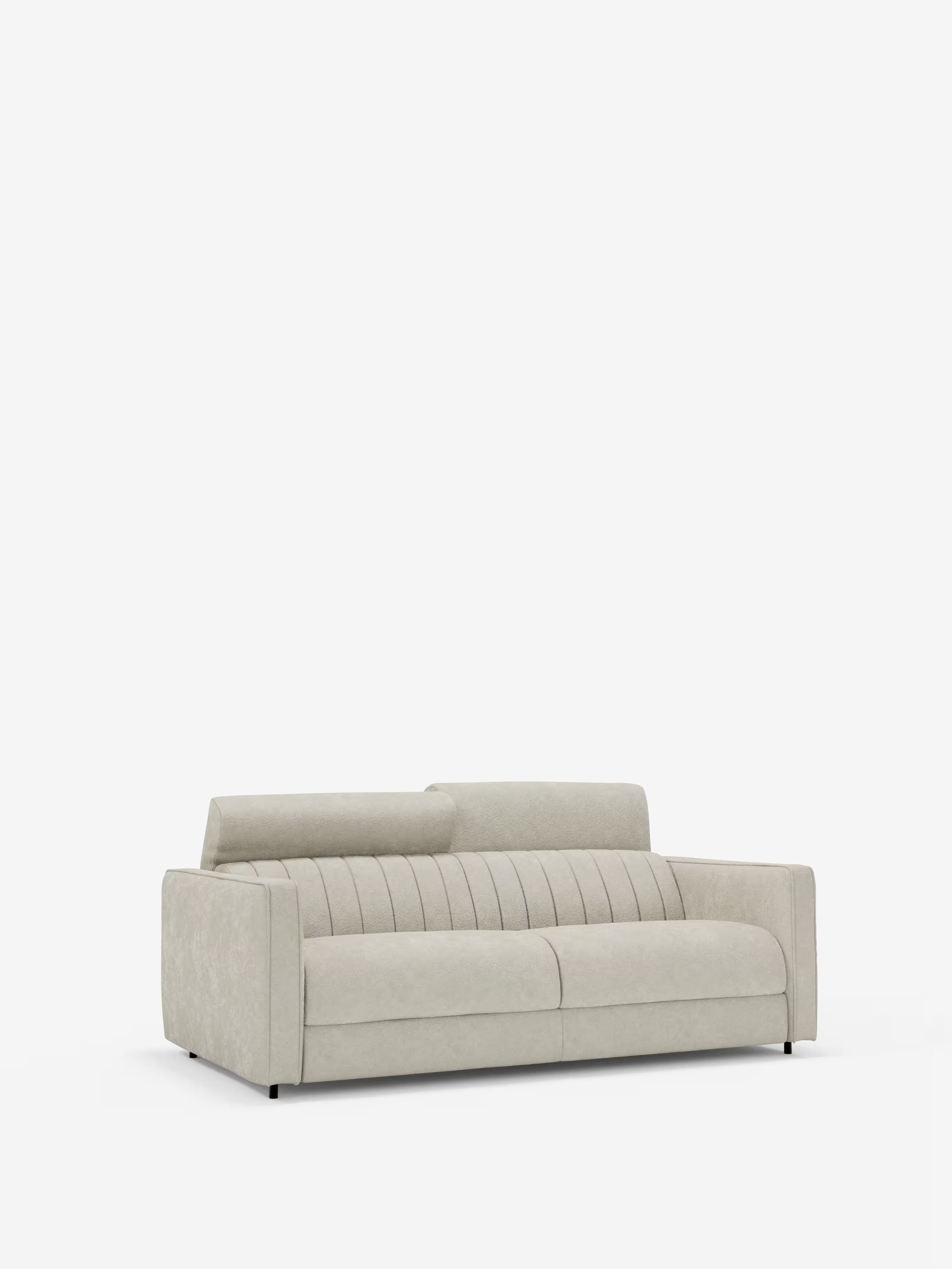 Nivon divano letto moderno 2 e 3 posti - materasso H16 cm e poggiatesta regolabili in tessuto smacchiabile
