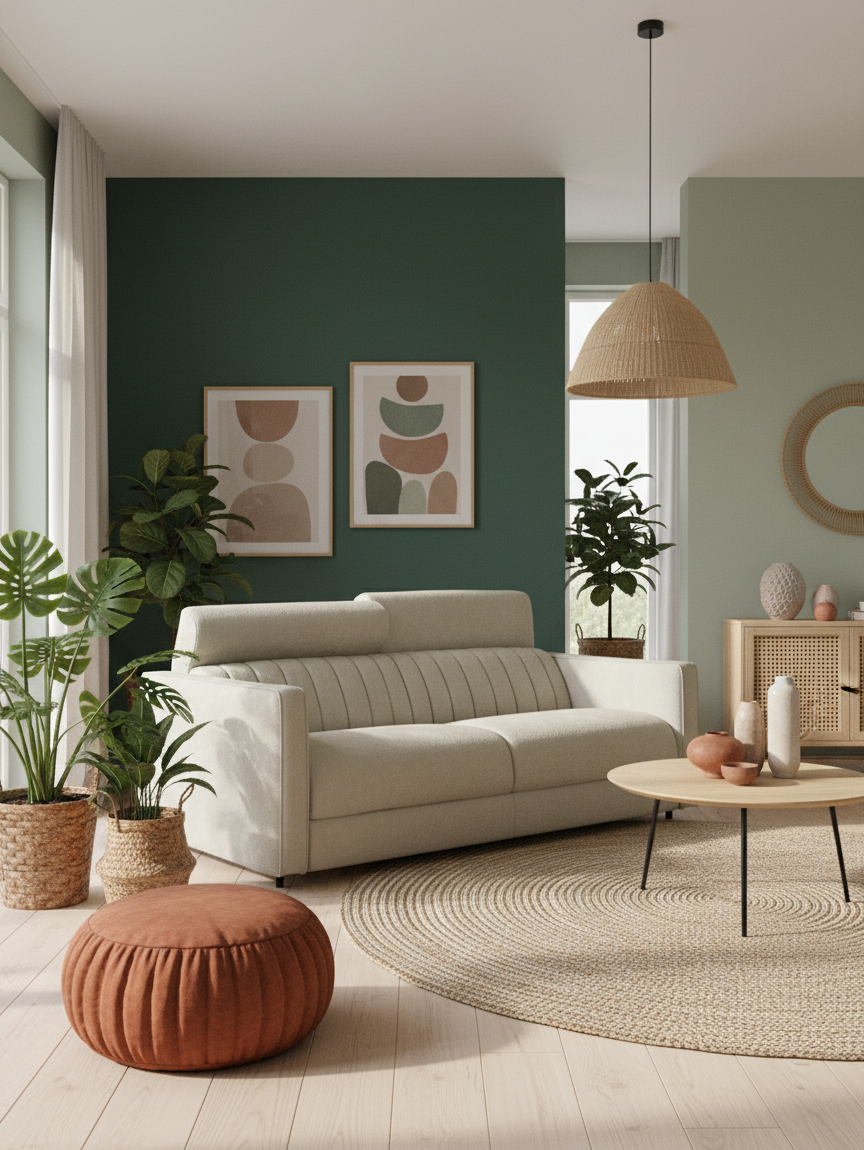 Nivon divano letto moderno 2 e 3 posti - materasso H16 cm e poggiatesta regolabili in tessuto smacchiabile