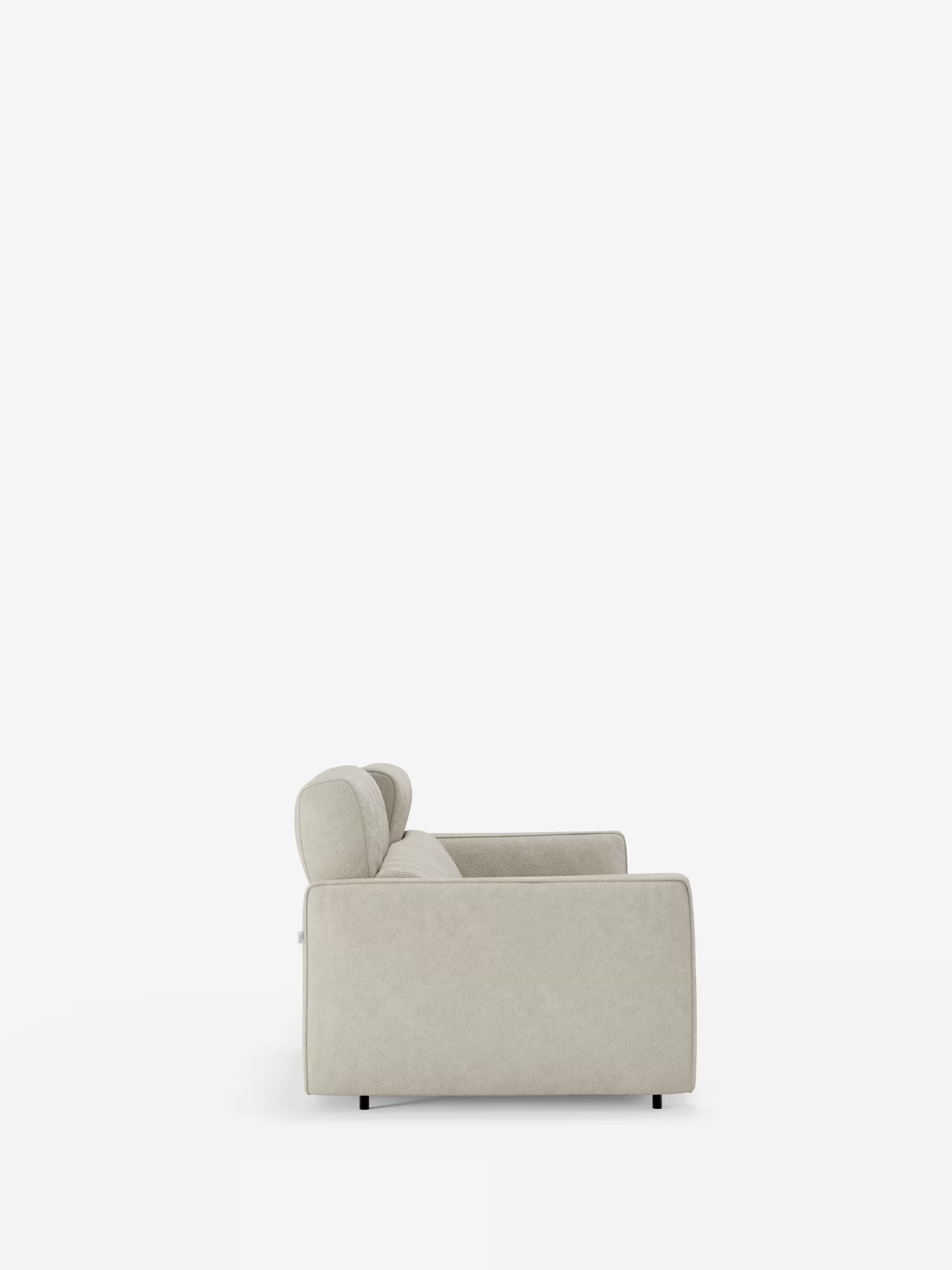 Nivon divano letto moderno 2 e 3 posti - materasso H16 cm e poggiatesta regolabili in tessuto smacchiabile