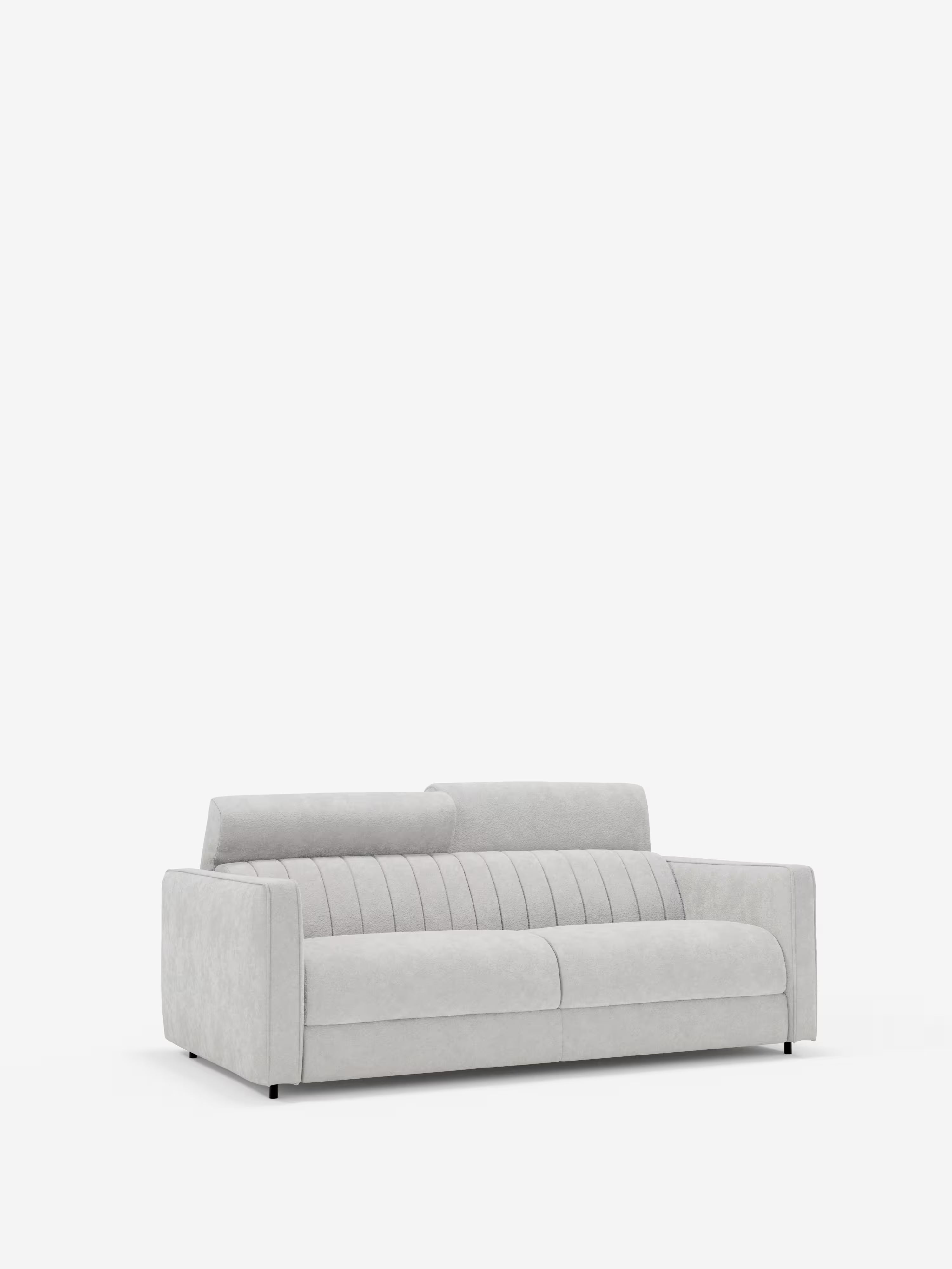 Nivon divano letto moderno 2 e 3 posti - materasso H16 cm e poggiatesta regolabili in tessuto smacchiabile