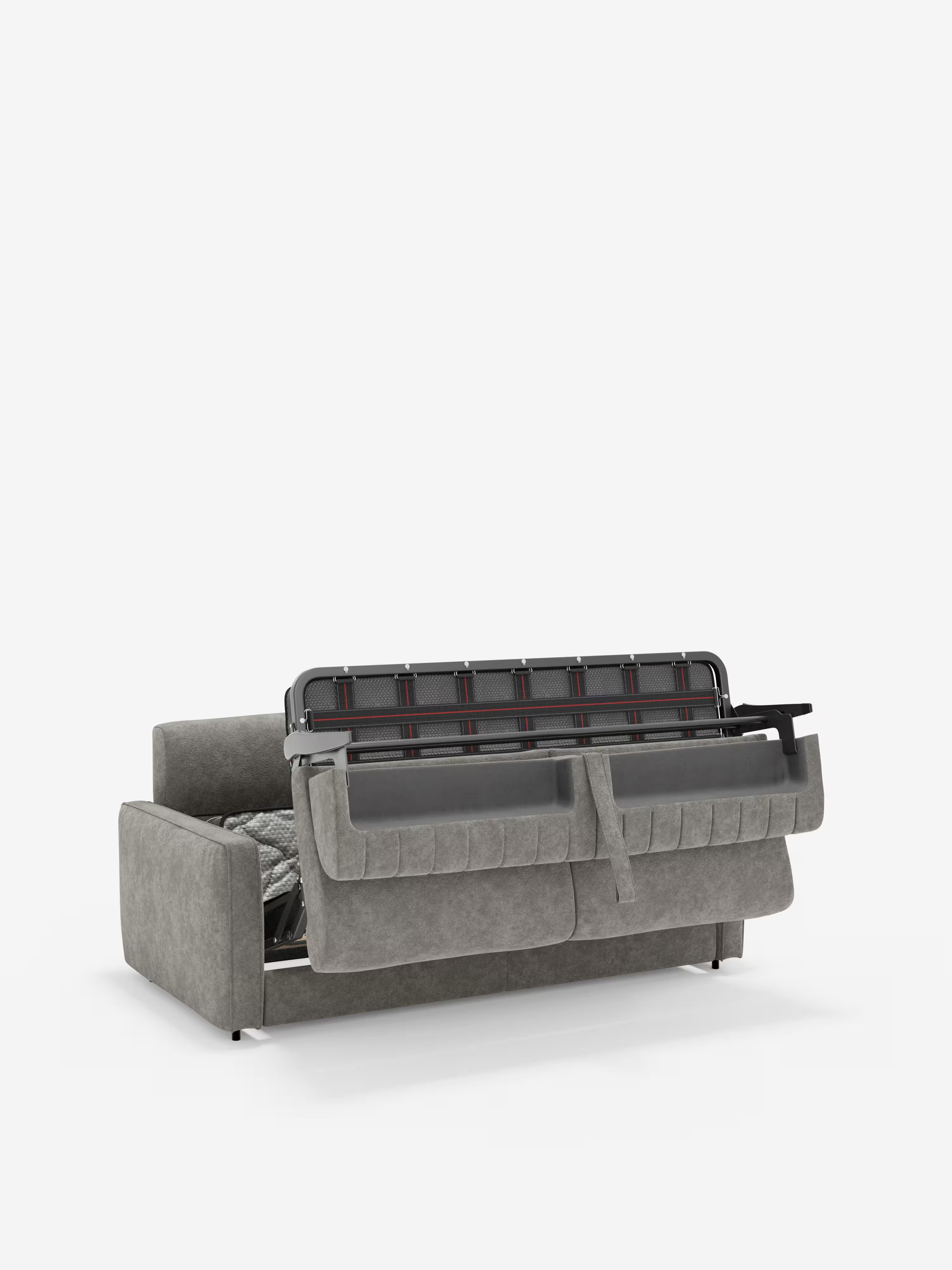 Nivon divano letto moderno 2 e 3 posti - materasso H16 cm e poggiatesta regolabili in tessuto smacchiabile