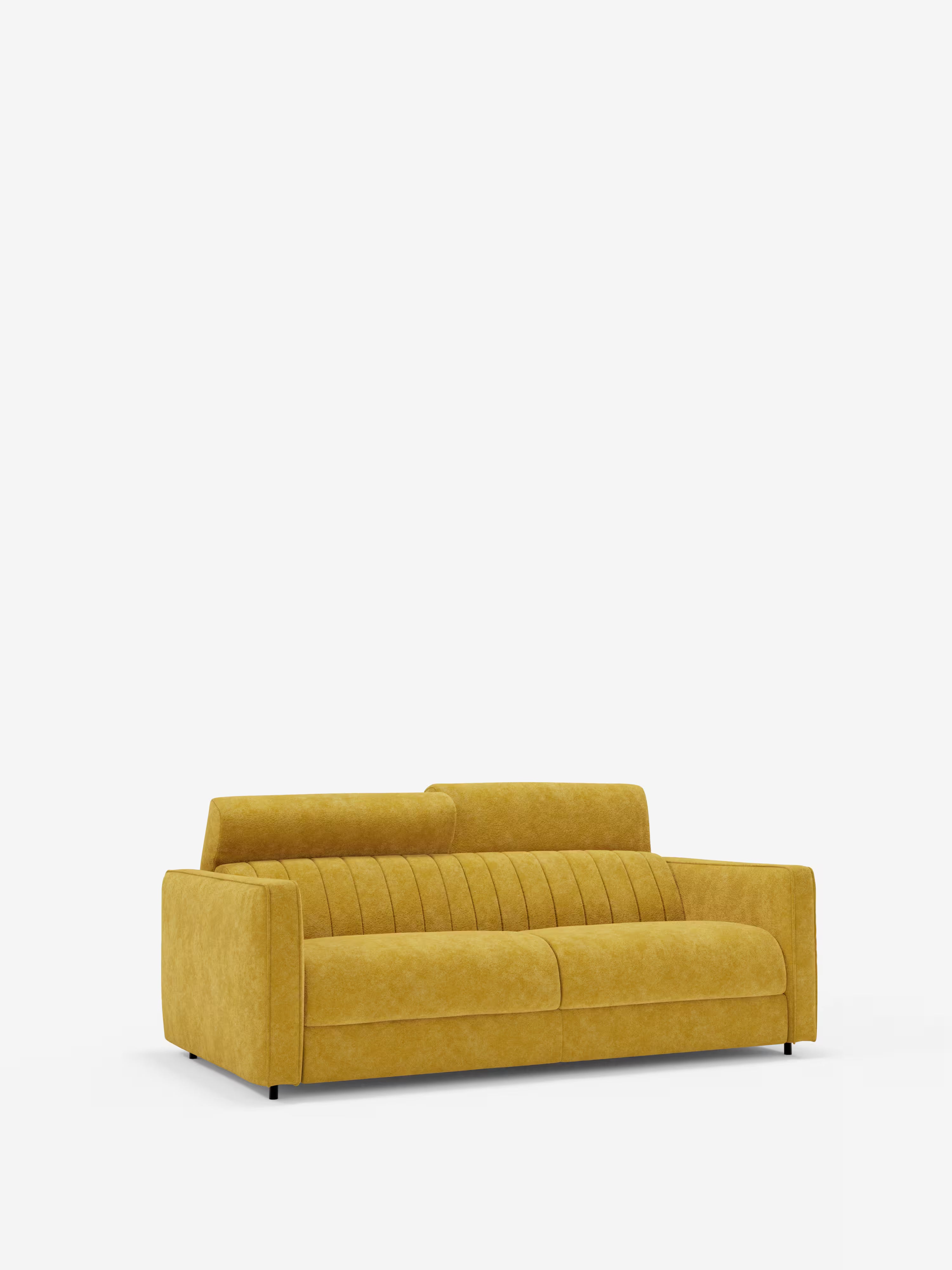 Nivon divano letto moderno 2 e 3 posti - materasso H16 cm e poggiatesta regolabili in tessuto smacchiabile
