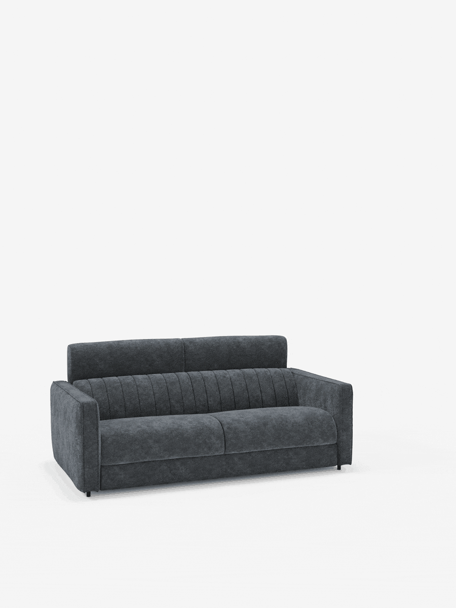 Nivon divano letto moderno 2 e 3 posti - materasso H16 cm e poggiatesta regolabili in tessuto smacchiabile