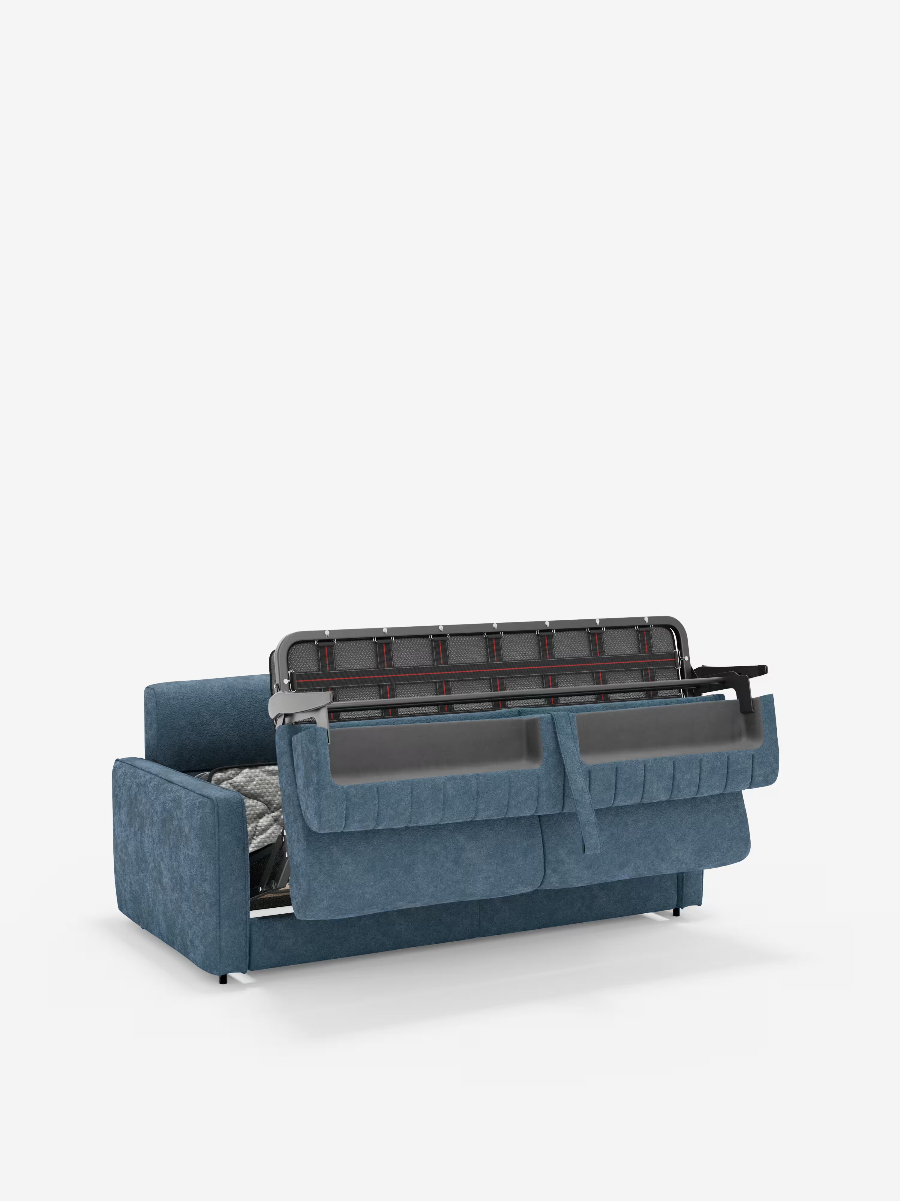 Nivon divano letto moderno 2 e 3 posti - materasso H16 cm e poggiatesta regolabili in tessuto smacchiabile