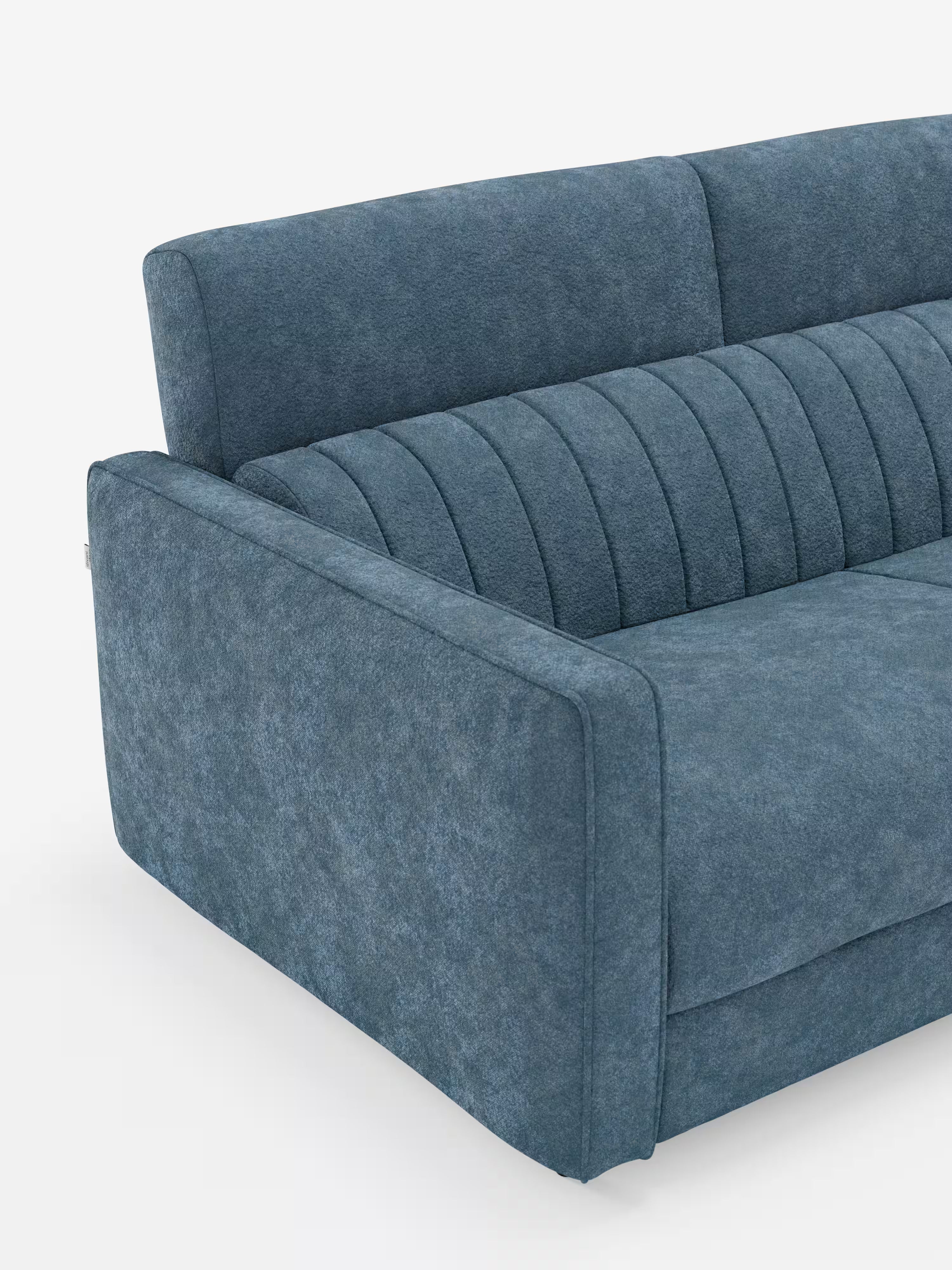 Nivon divano letto moderno 2 e 3 posti - materasso H16 cm e poggiatesta regolabili in tessuto smacchiabile