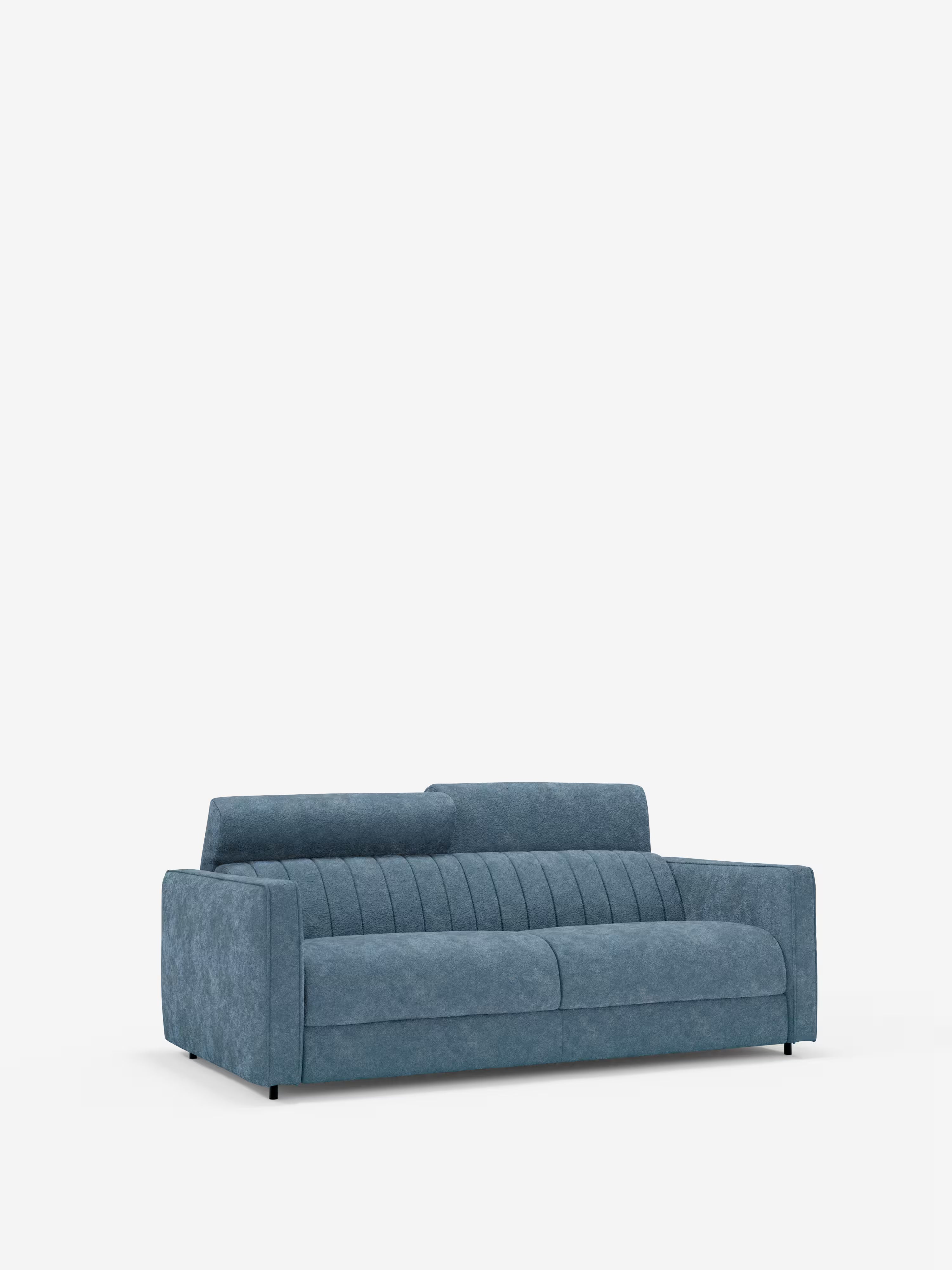 Nivon divano letto moderno 2 e 3 posti - materasso H16 cm e poggiatesta regolabili in tessuto smacchiabile