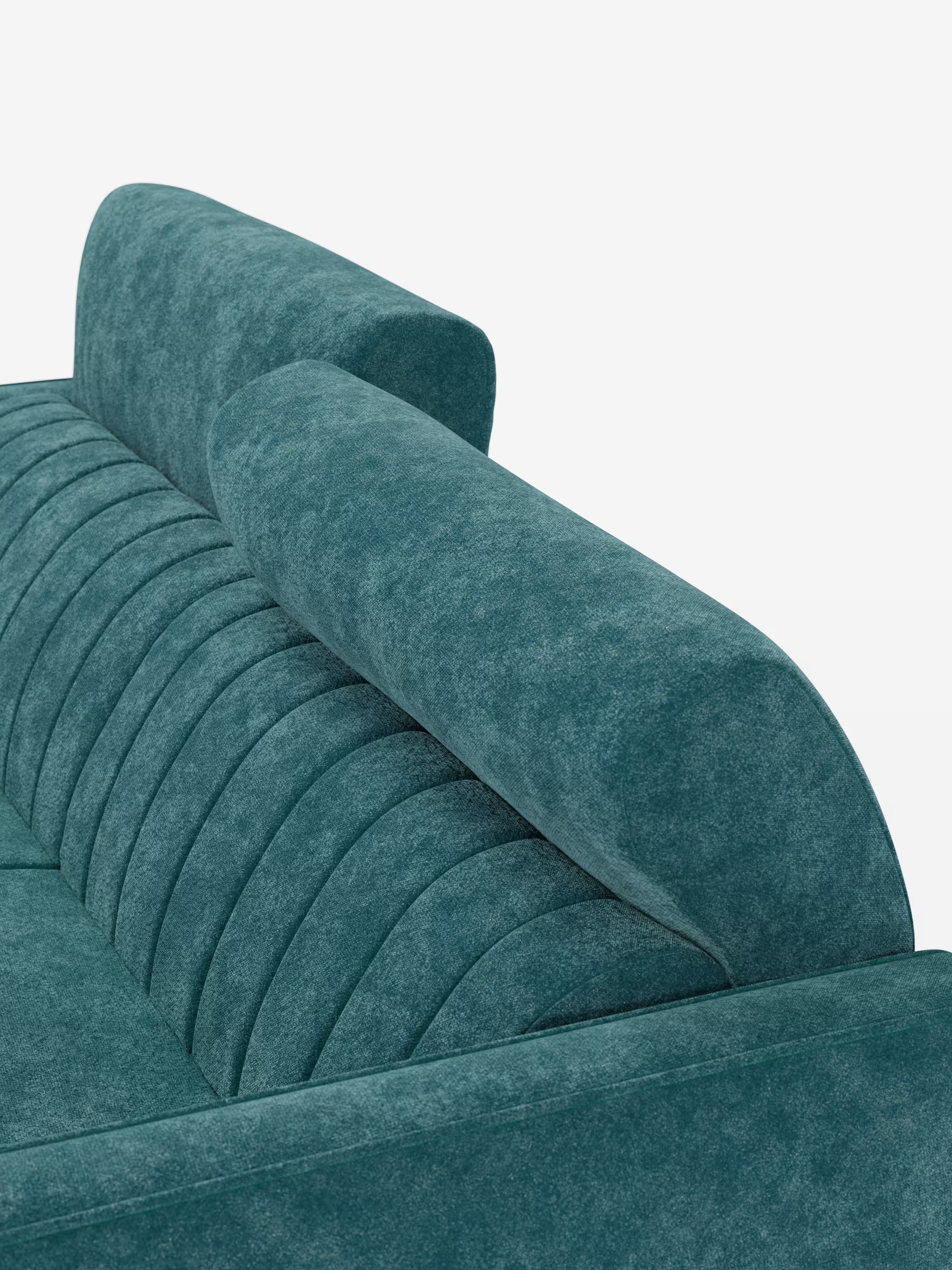 Nivon divano letto moderno 2 e 3 posti - materasso H16 cm e poggiatesta regolabili in tessuto smacchiabile