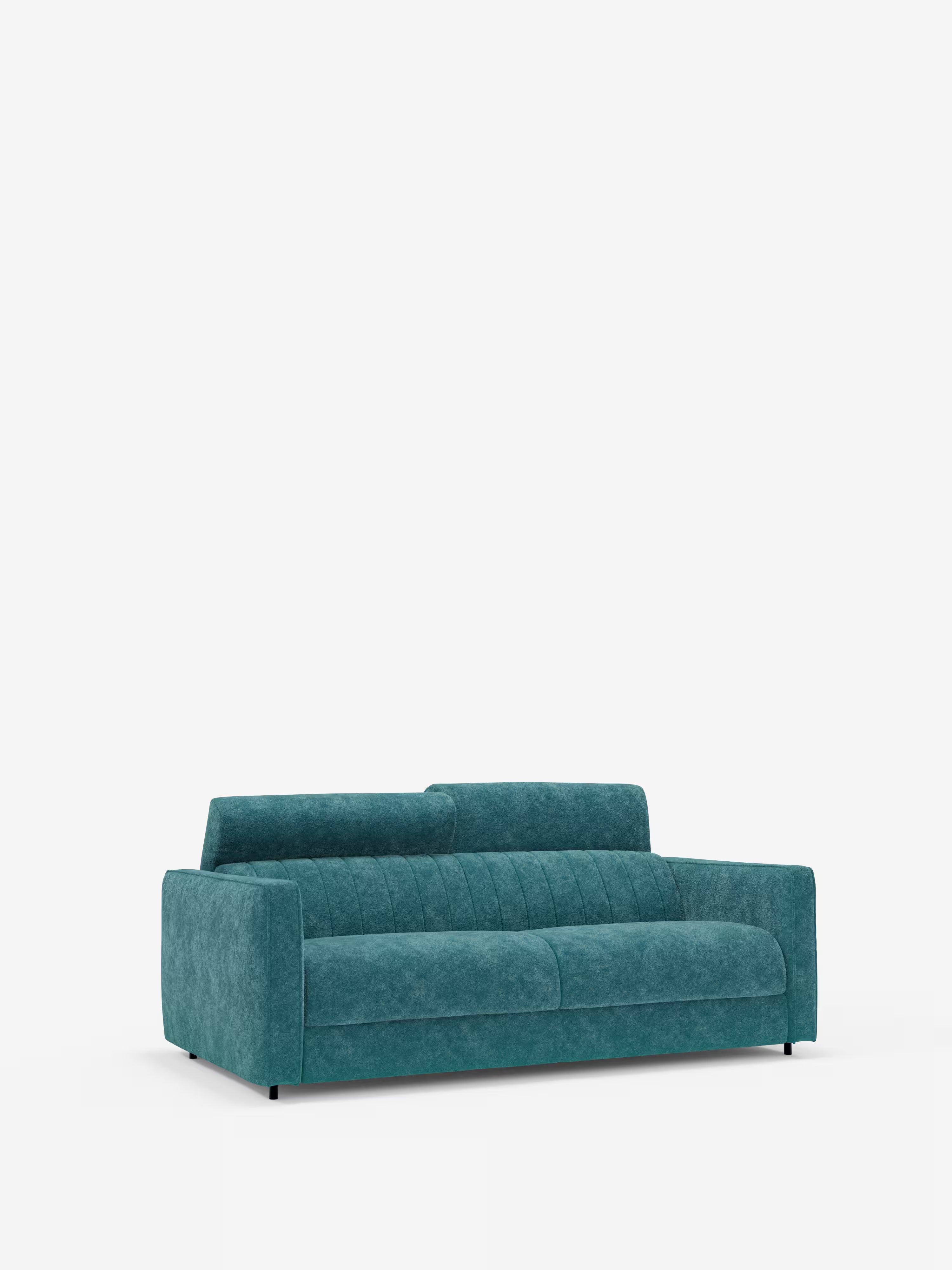 Nivon divano letto moderno 2 e 3 posti - materasso H16 cm e poggiatesta regolabili in tessuto smacchiabile