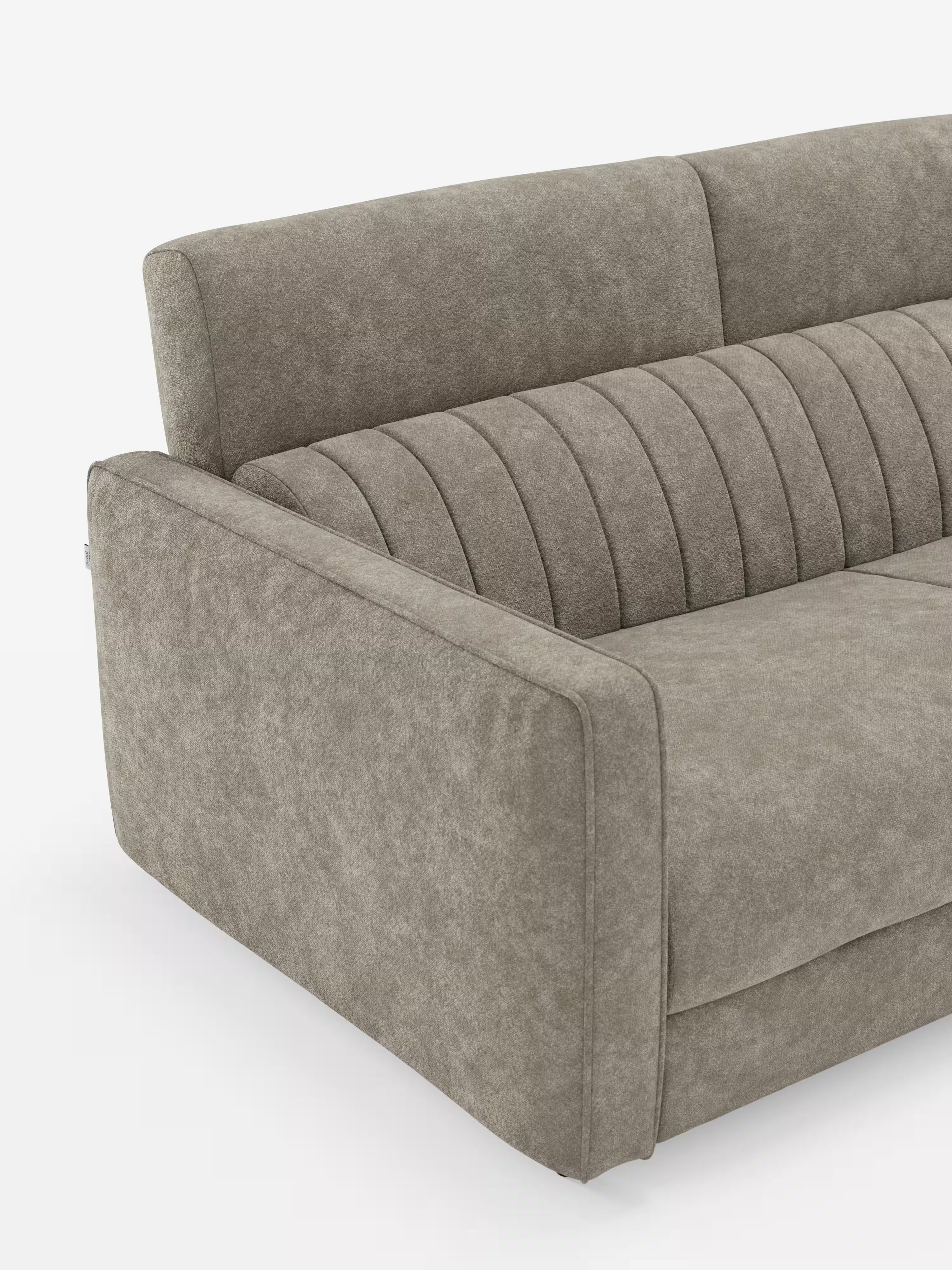 Nivon divano letto moderno 2 e 3 posti - materasso H16 cm e poggiatesta regolabili in tessuto smacchiabile