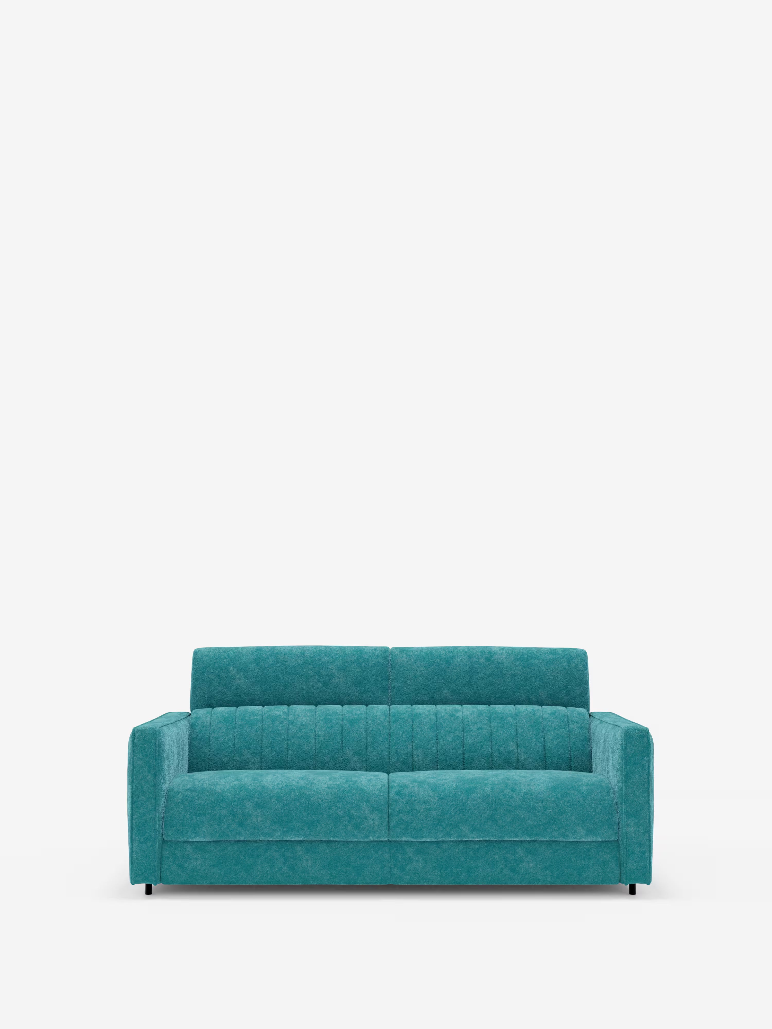Nivon divano letto moderno 2 e 3 posti - materasso H16 cm e poggiatesta regolabili in tessuto smacchiabile