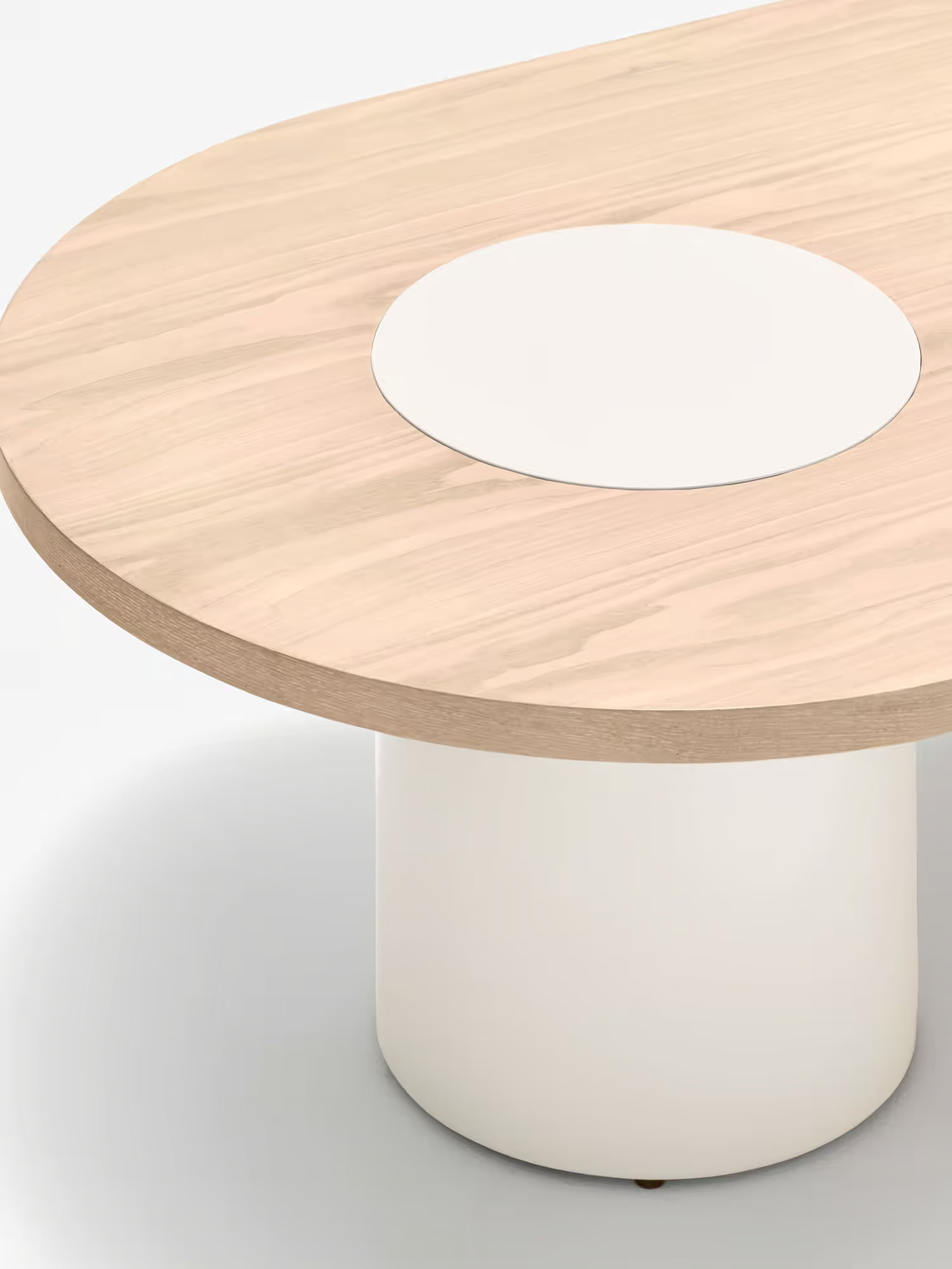 Nori Ovaler Design-Couchtisch mit zwei Ebenen - 120 cm