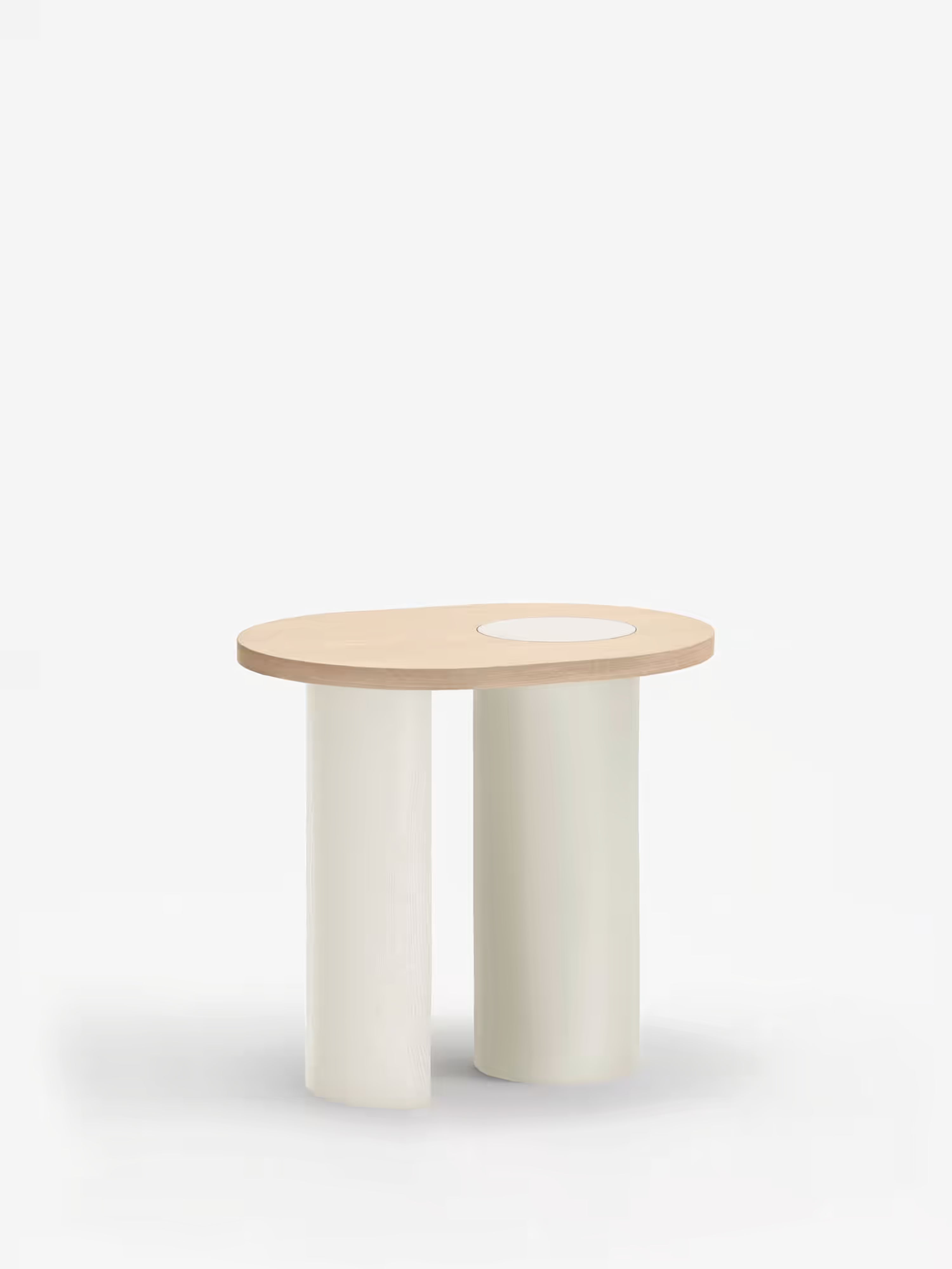 Nori Tavolino d’appoggio ovale in 3 finiture - design moderno 60 × 45 cm
