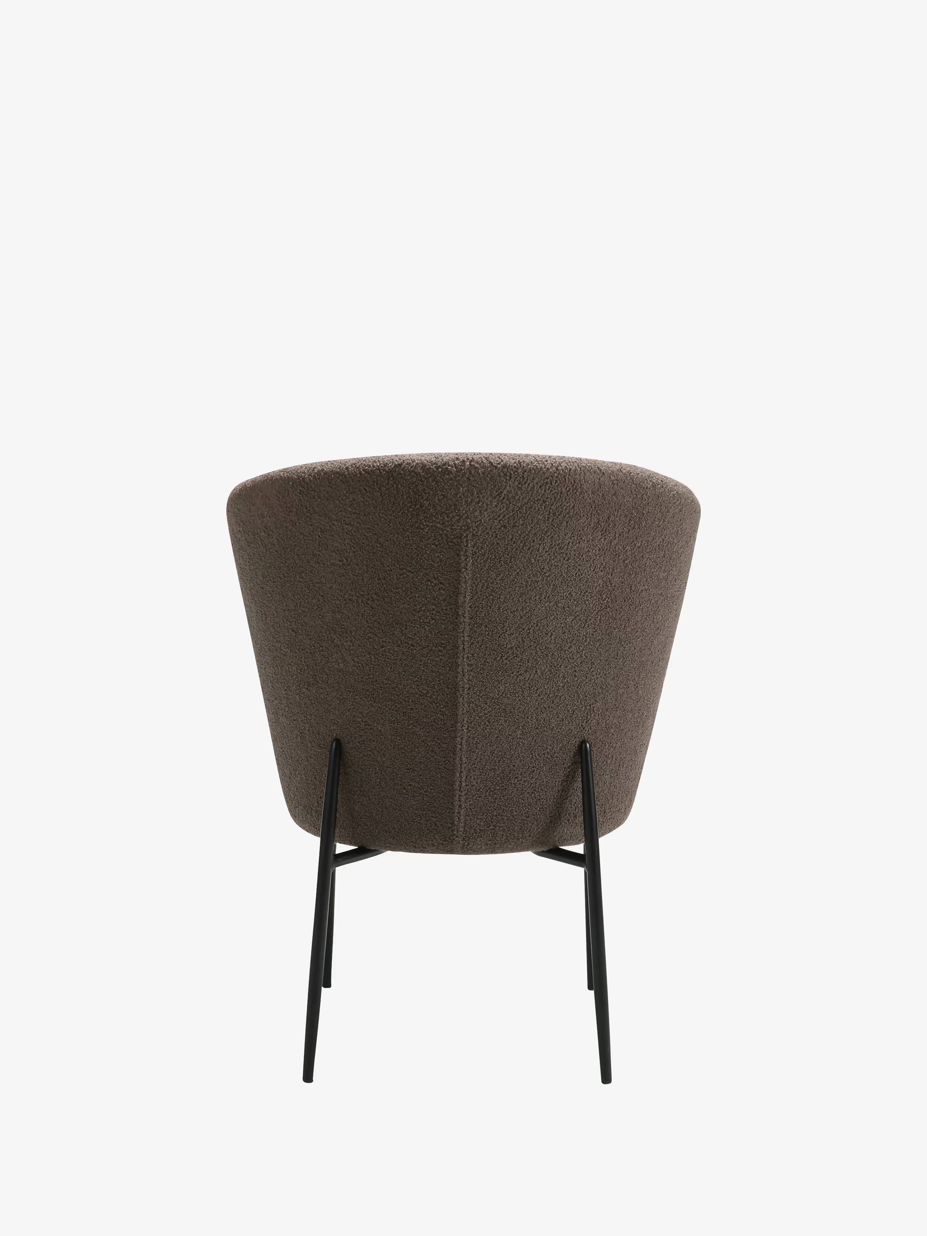 Orbit - Chaise rembourrée en bouclé RPES durable avec pieds en métal