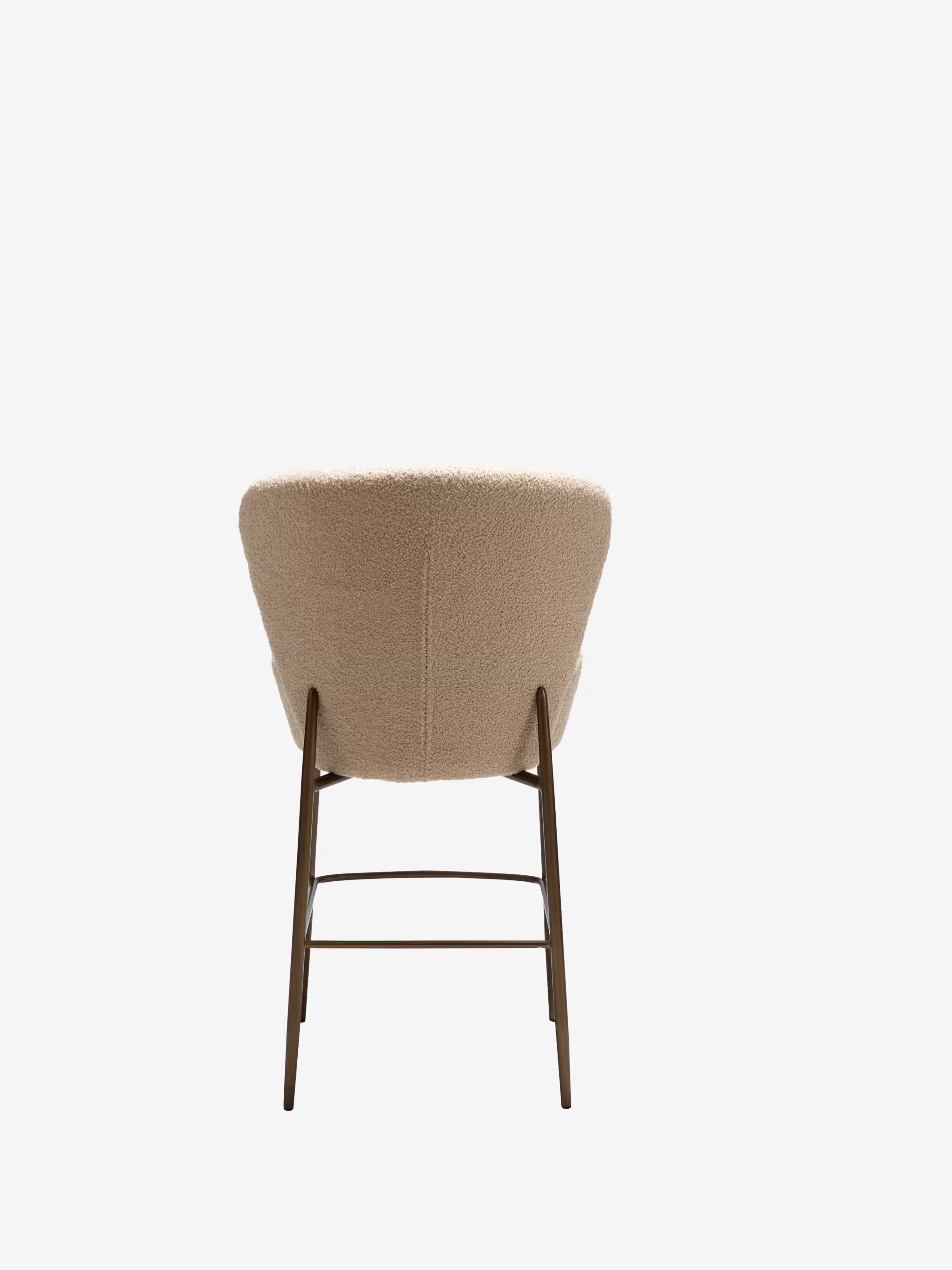 Orbit - tabouret rembourré en bouclé RPES durable avec pieds en métal
