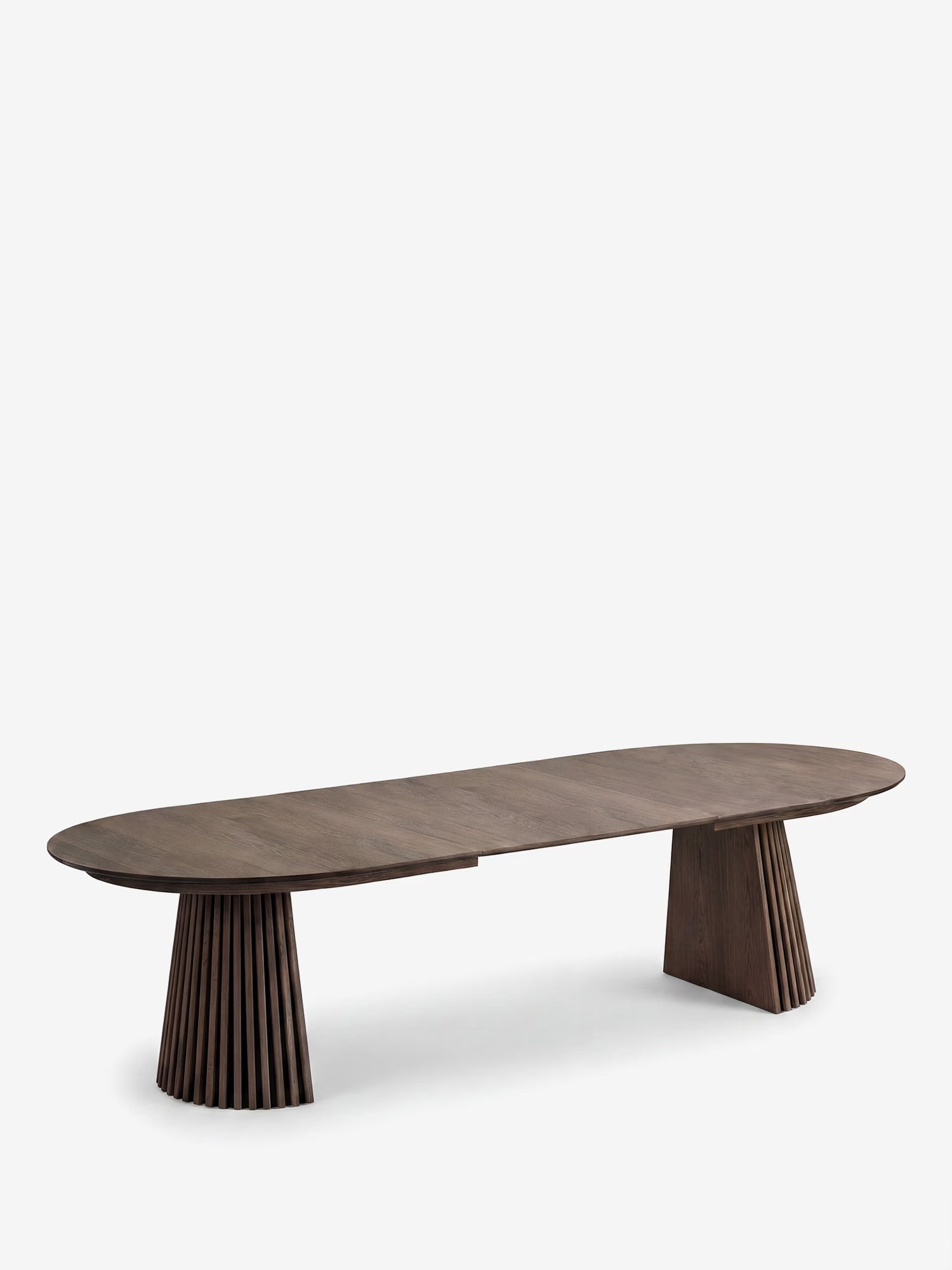 Osaka Tavolo da pranzo allungabile in rovere affumicato e basi scultoree - da 200 a 300 cm FSC® 100%