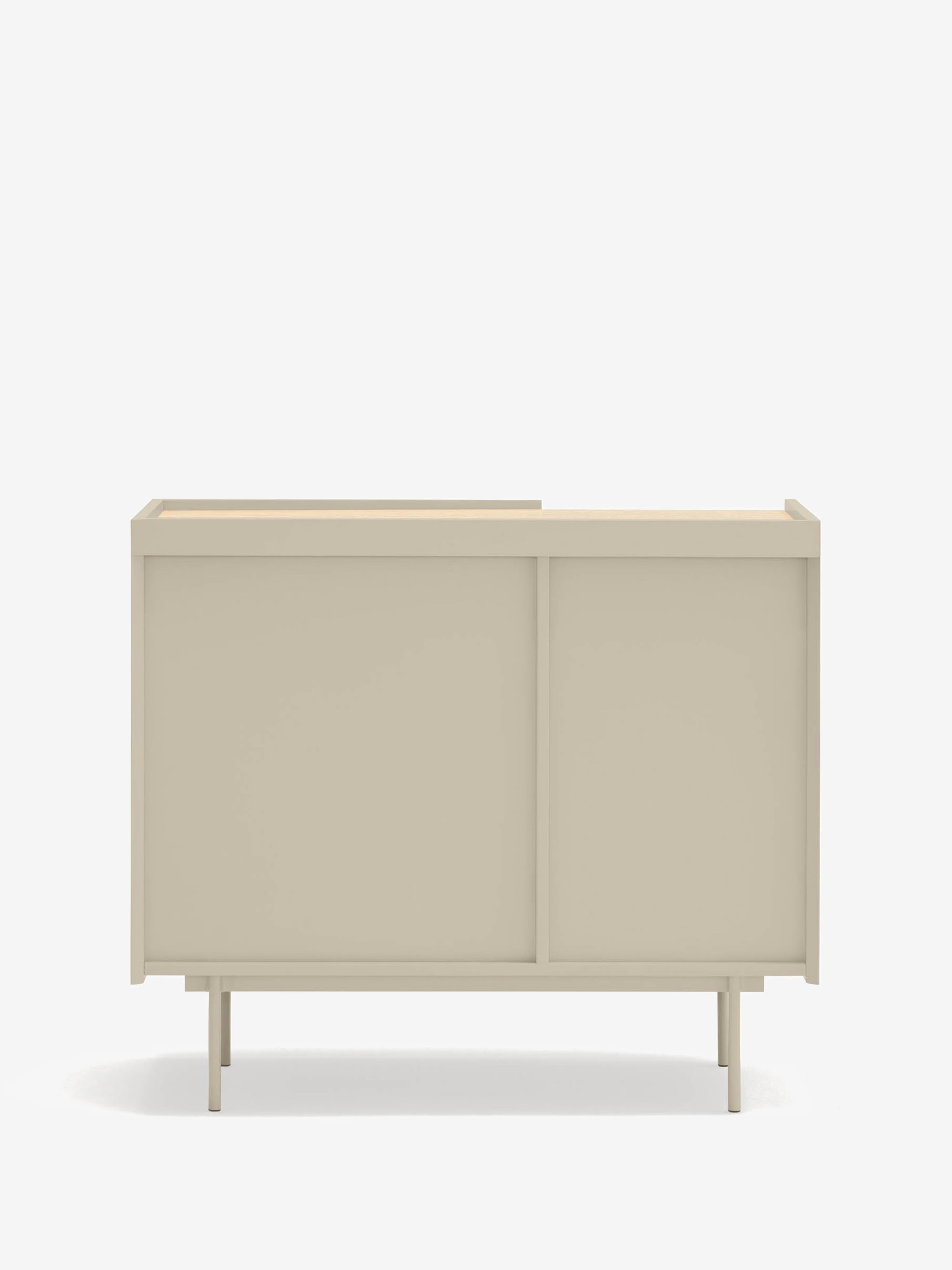 Otto cassettiera in rovere naturale e beige sabbia – Comò moderno 88 x 78 cm