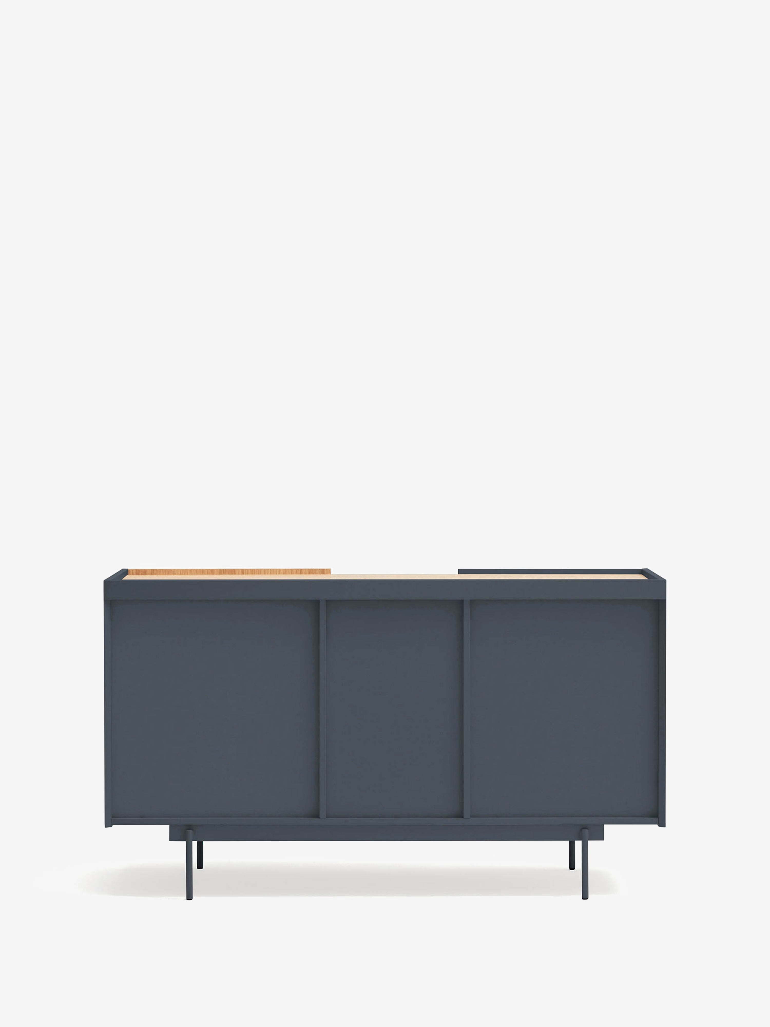Otto aparador de 2 puertas en roble natural y gris antracita – aparador moderno 135 x 78