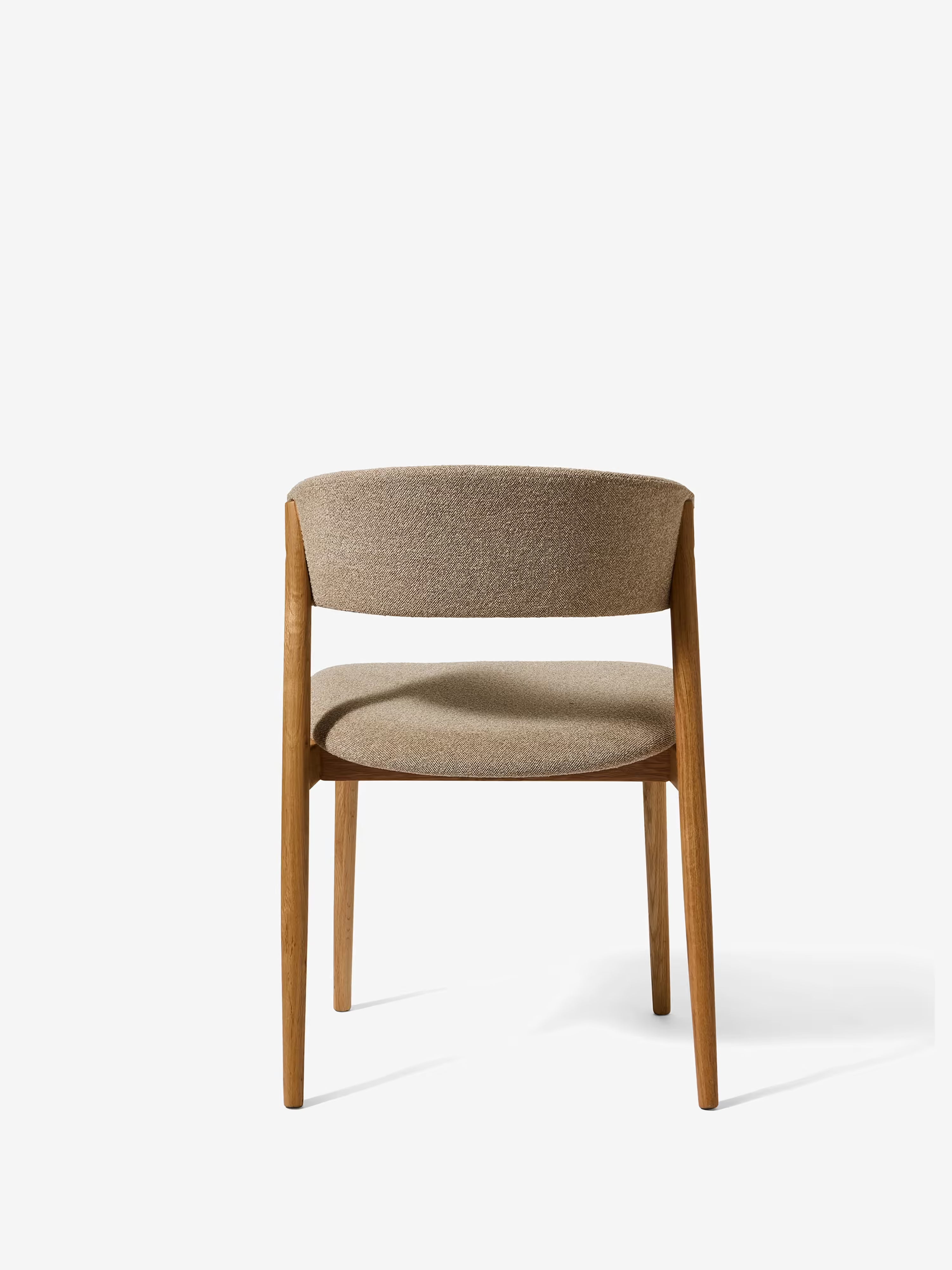 Revere chaise en velours côtelé beige et bois de chêne naturel FSC