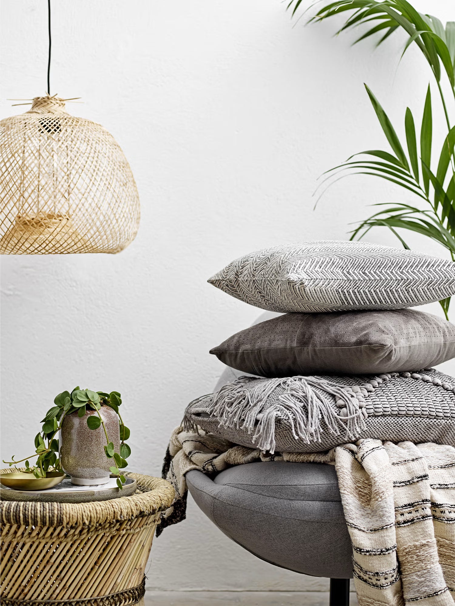 Rodi Pendant Lamp in Natural Bamboo in Cozy Style