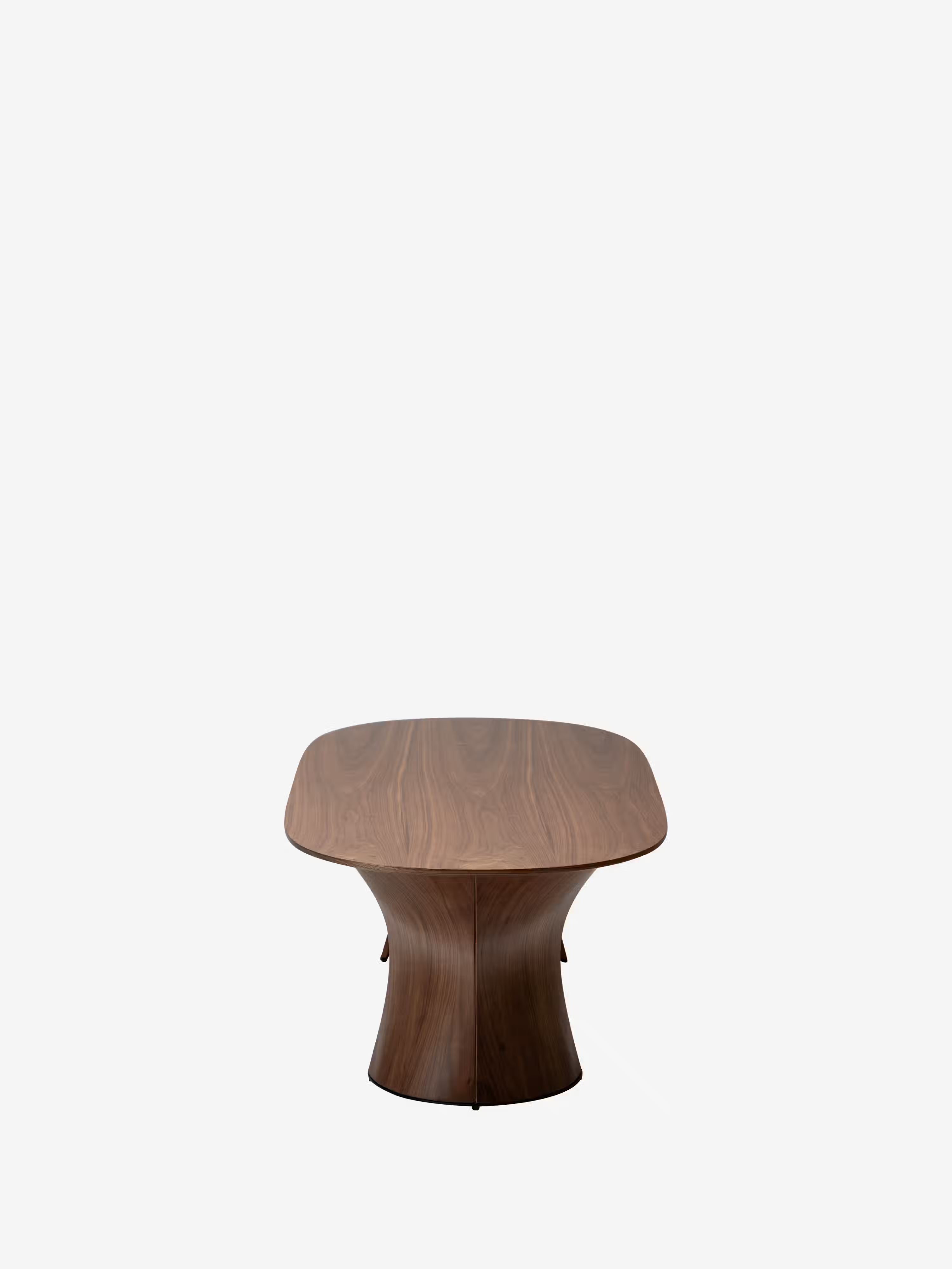 Root skulpturaler Couchtisch - Nussbaum oder helleiche 130 x 42 cm