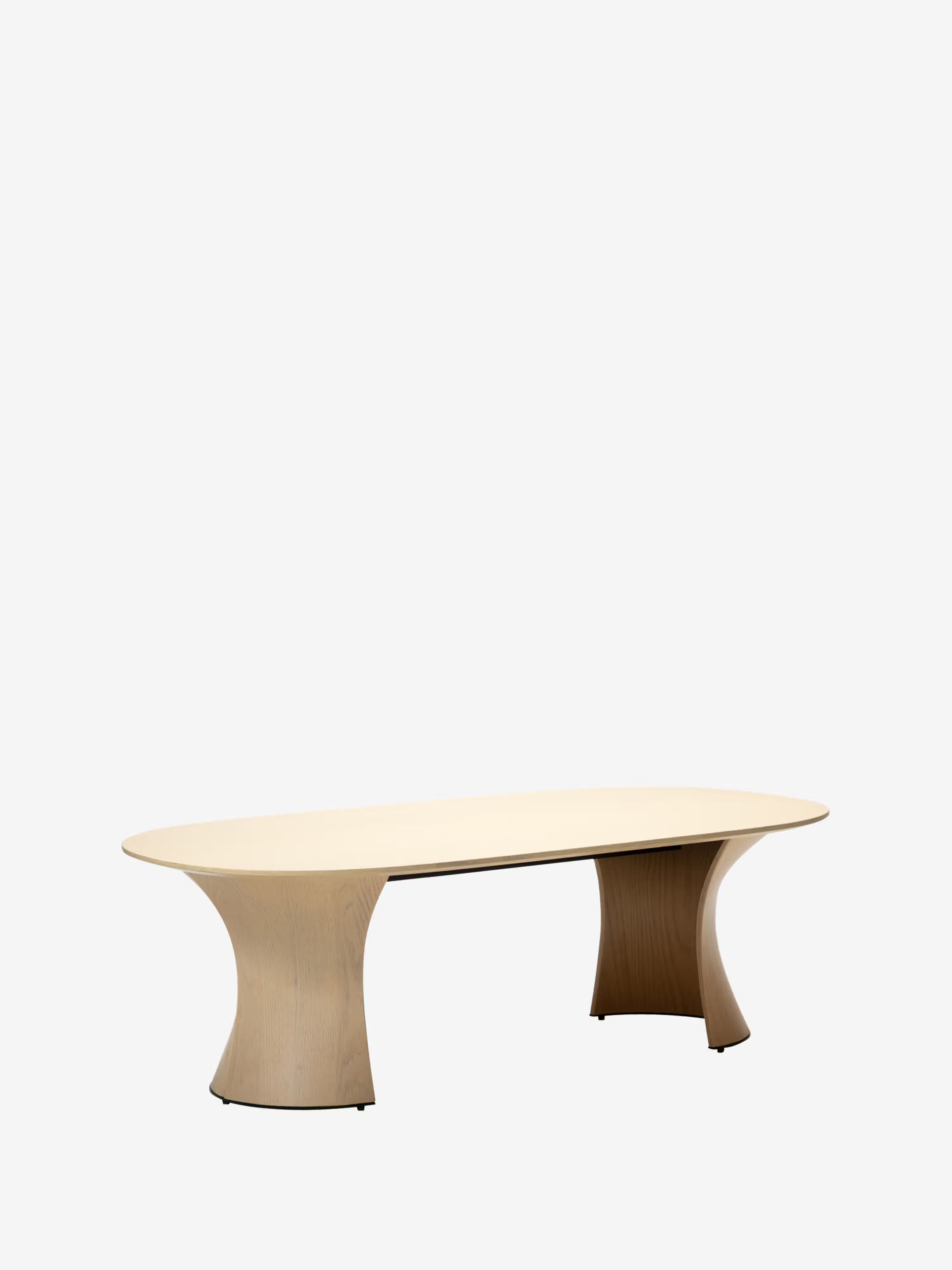 Root skulpturaler Couchtisch - Nussbaum oder helleiche 130 x 42 cm