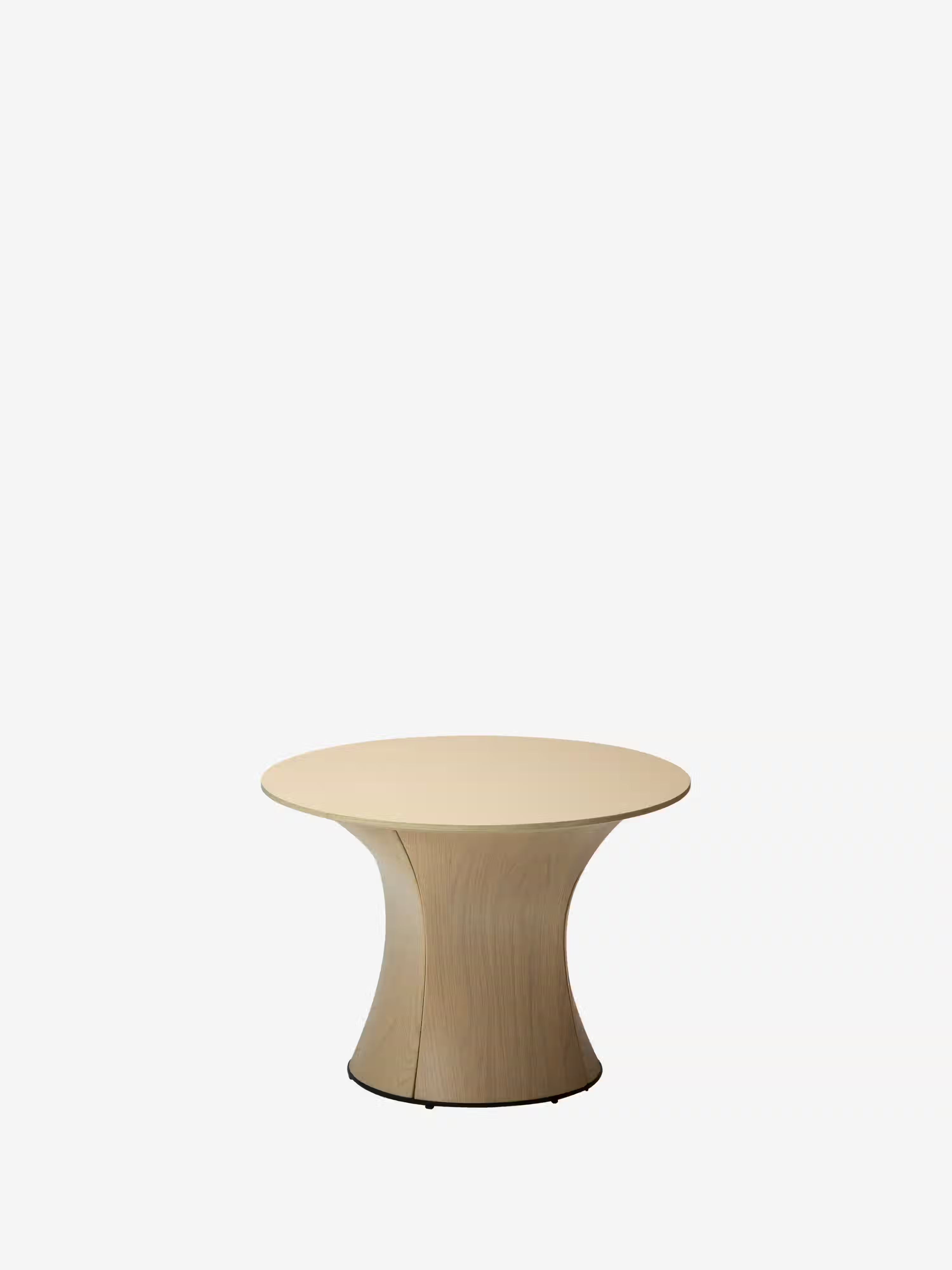 ROOT round side table in wood - sculptural design in walnut or light oak Ø60 cm