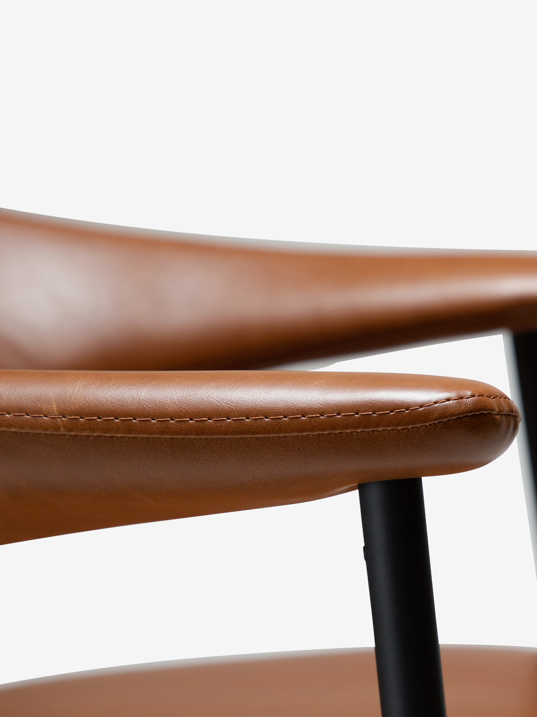 Rover chaise de bureau en cuir durable - design moderne industriel-chic