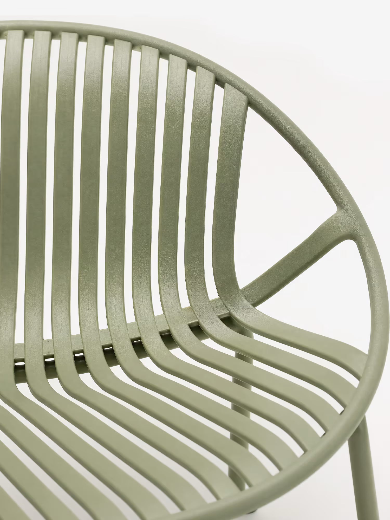 Saly conjunto de exterior verde de polipropileno con estructura de metal - 2 sillones, sofá y mesita