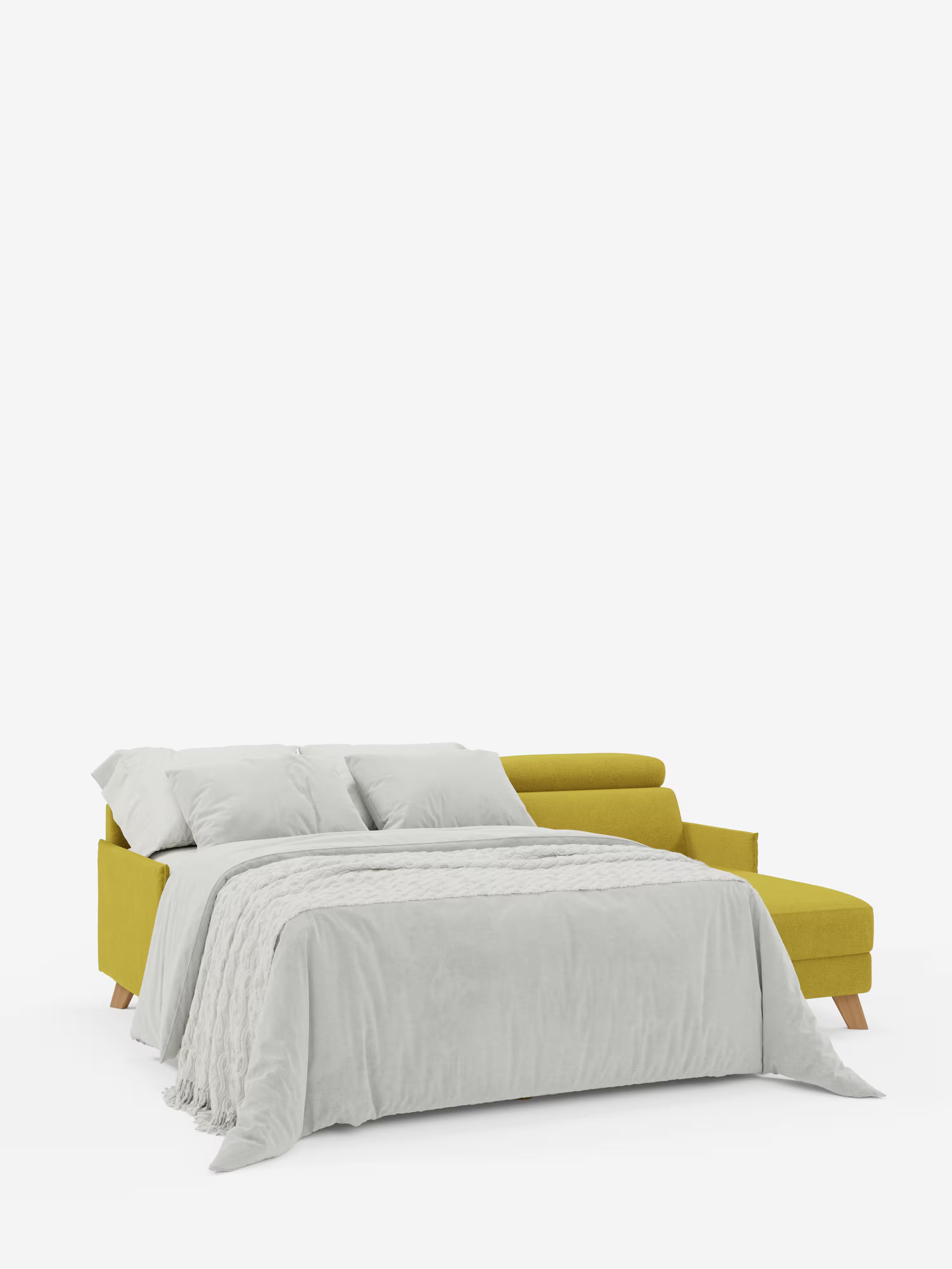 Sole Divano letto angolare con penisola contenitore – poggiatesta reclinabili e rivestimento smacchiabile