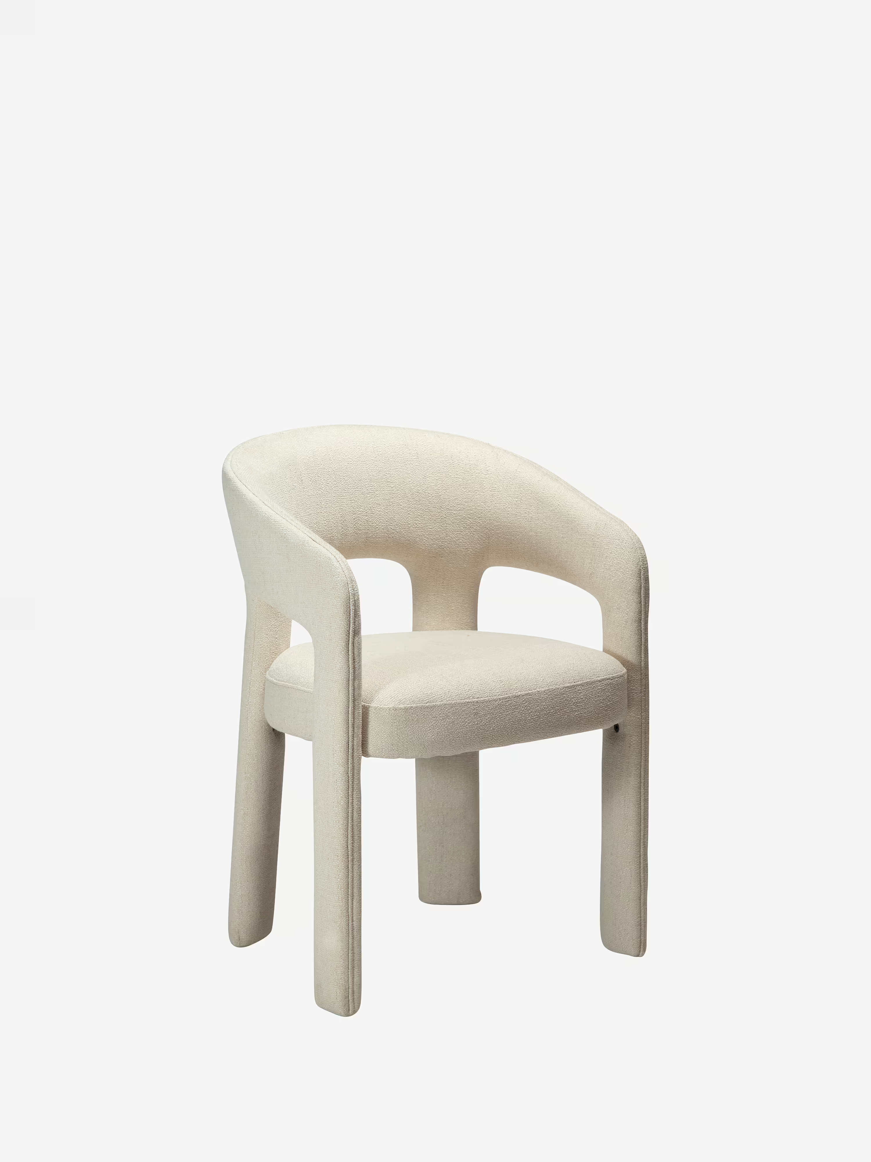 Splendor chaise en tissu certifié Oeko-tex - Bouclé de Charme & Confort Enveloppant